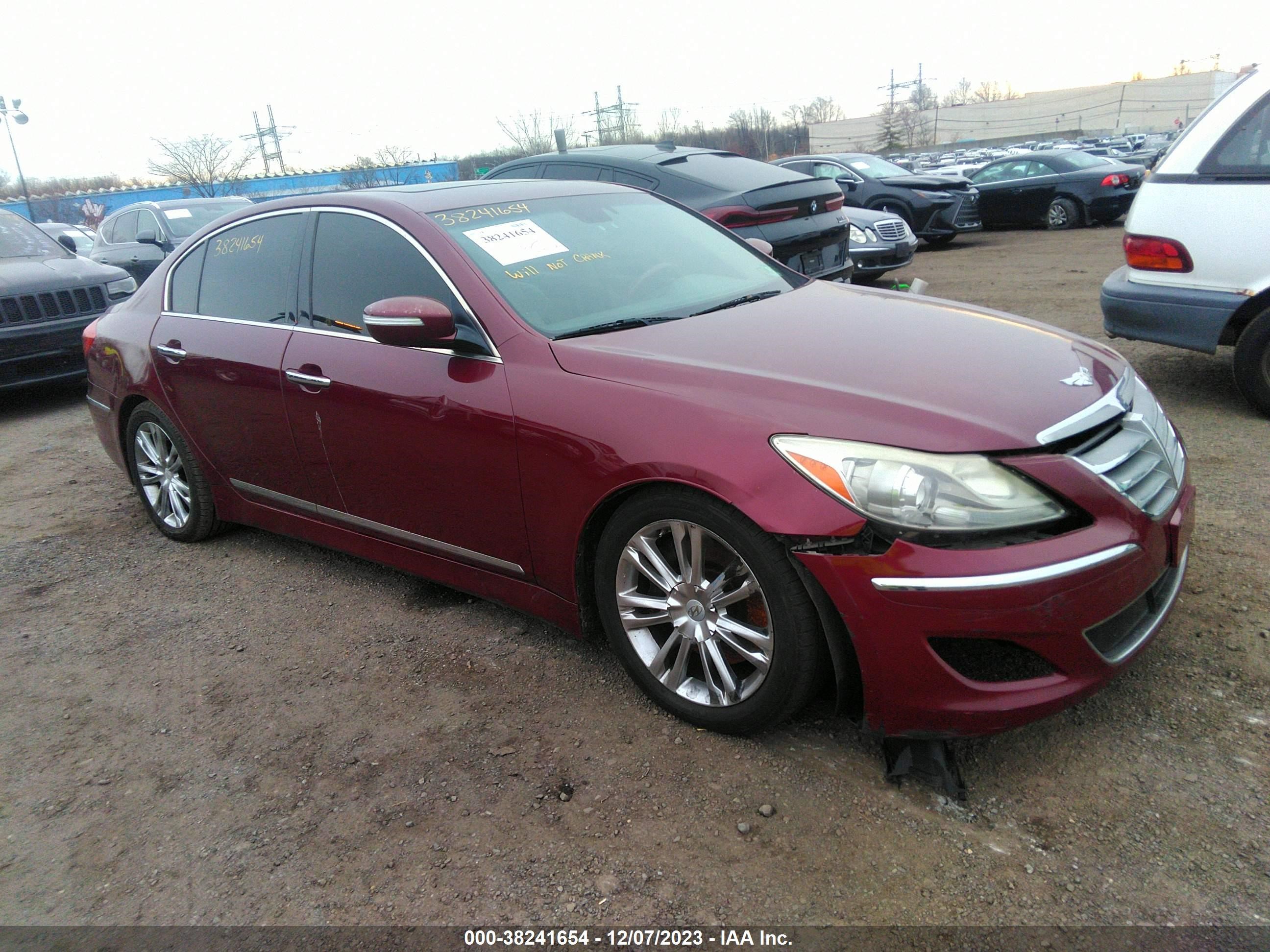 HYUNDAI GENESIS 2012 kmhgc4dfxcu167826