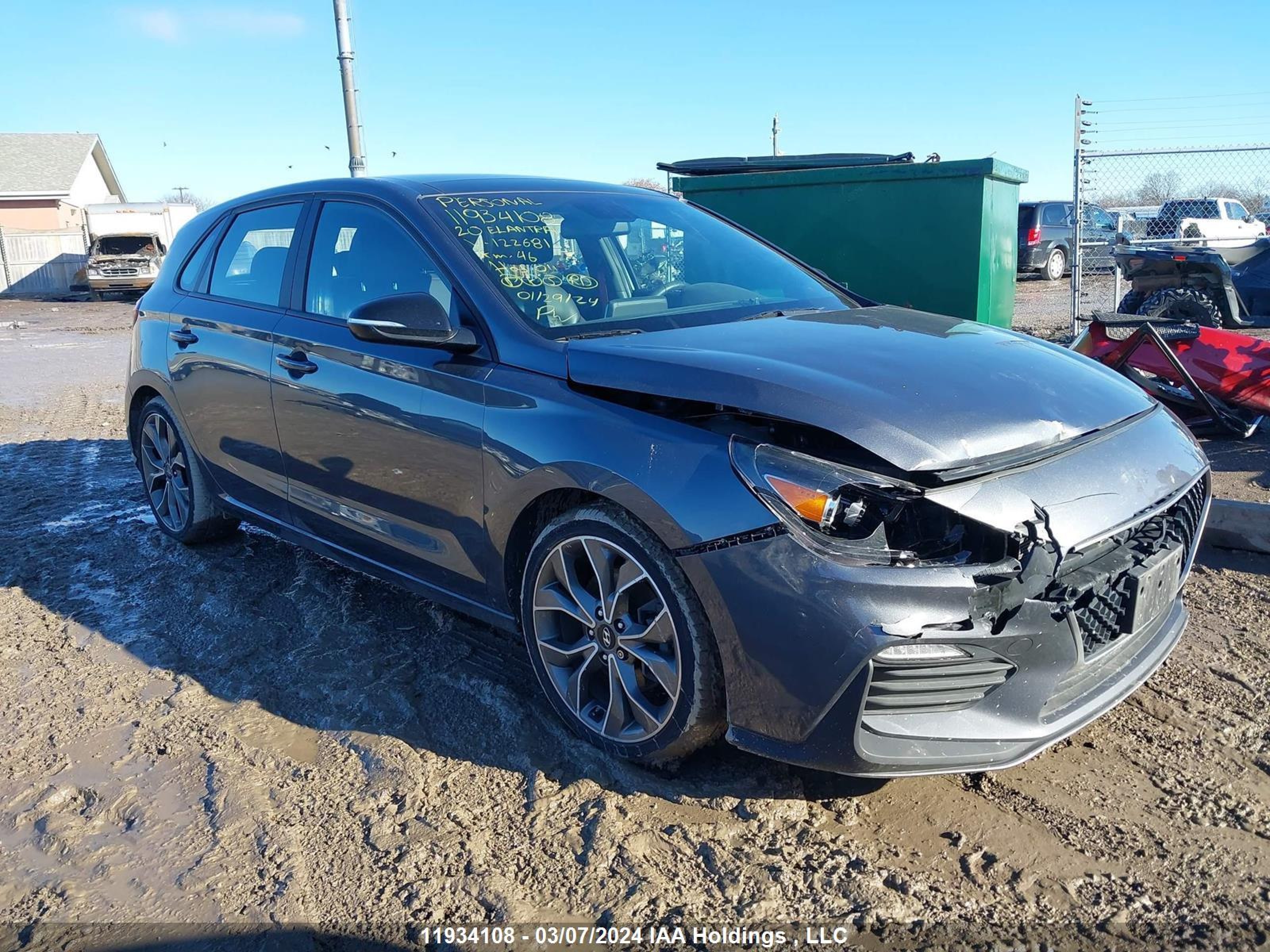 HYUNDAI ELANTRA 2020 kmhh55lc0lu122681