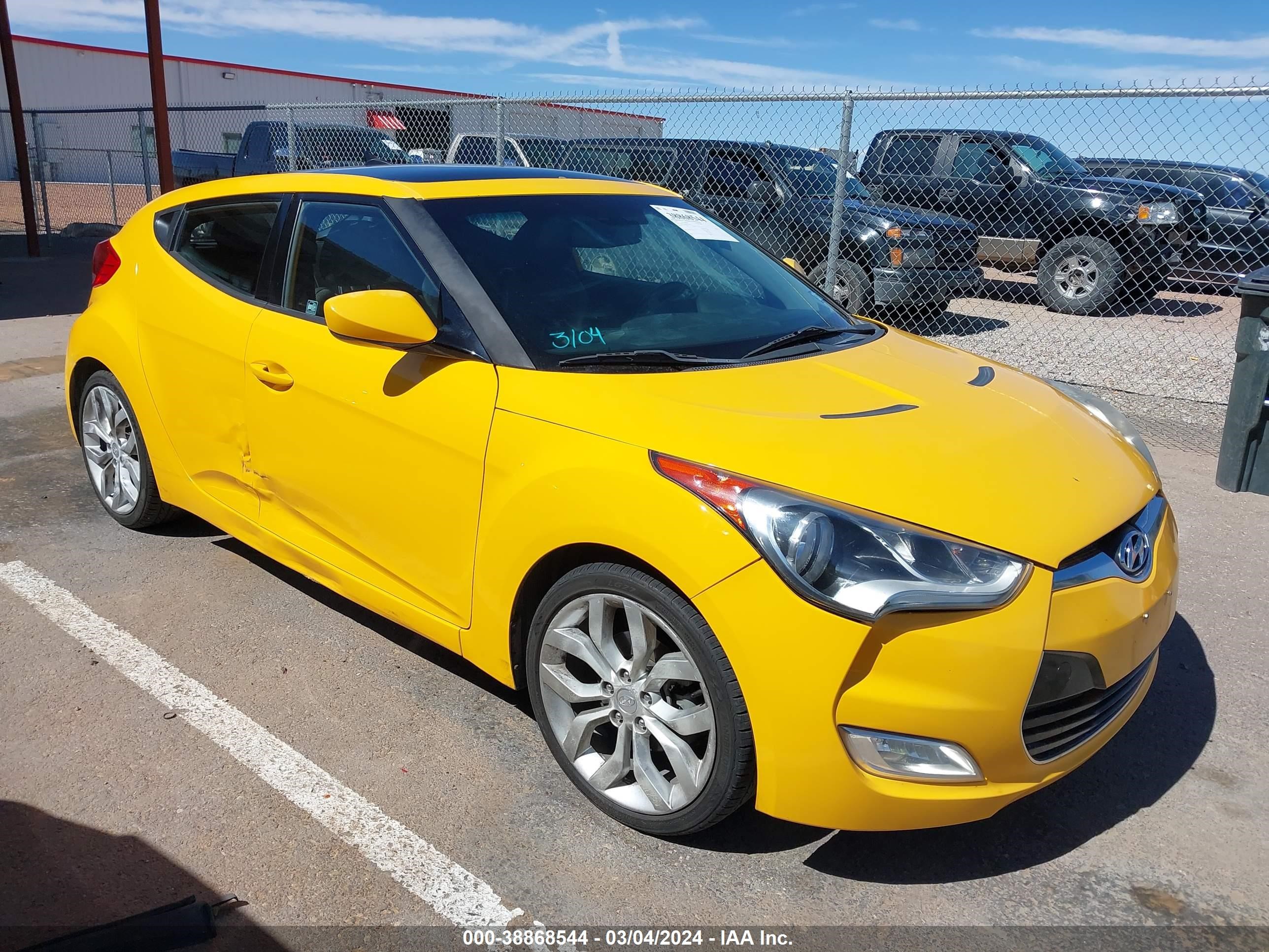 HYUNDAI VELOSTER 2013 kmhtc6ad2du165373