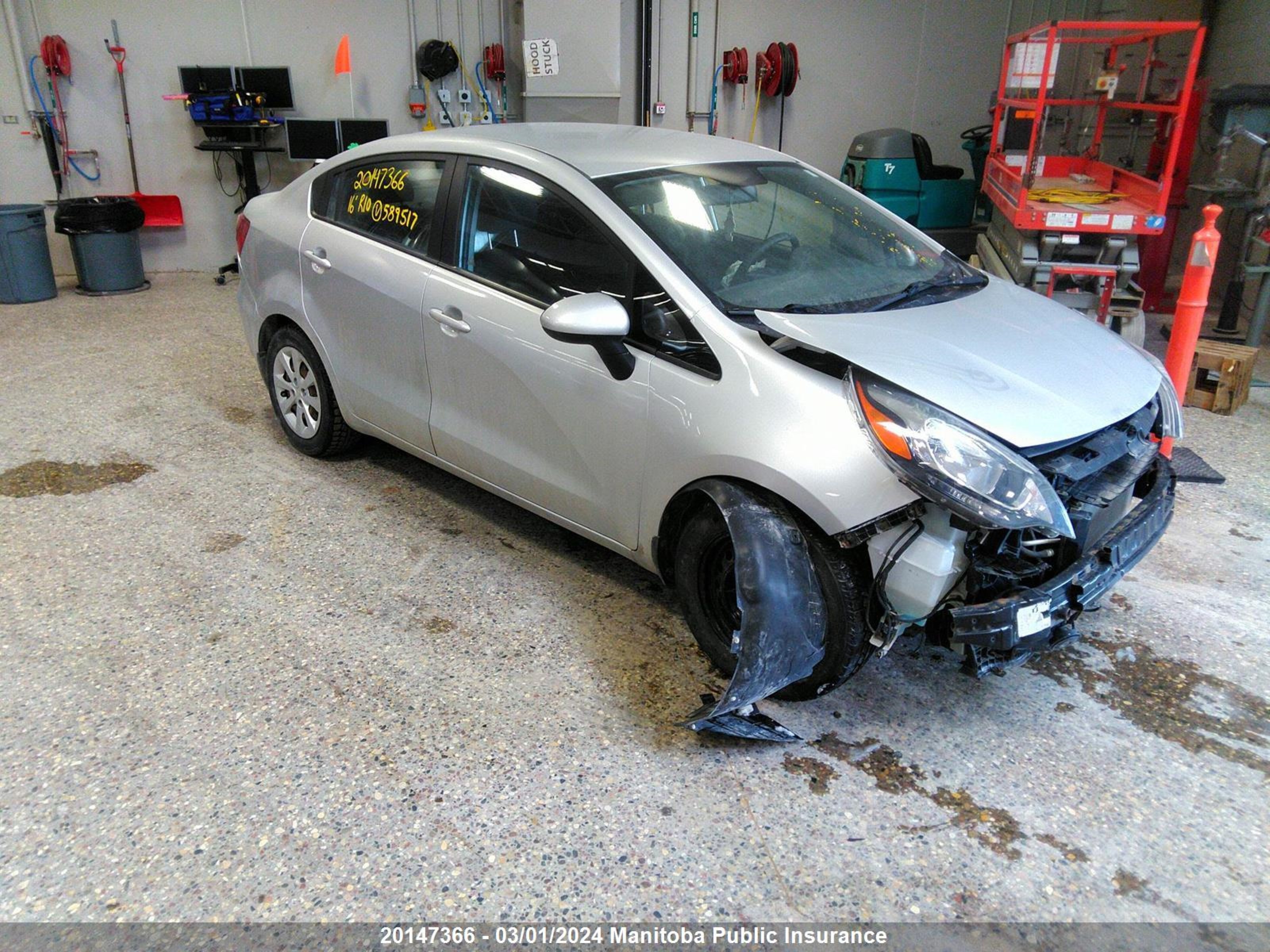 KIA RIO 2016 knadm4a36g6589517