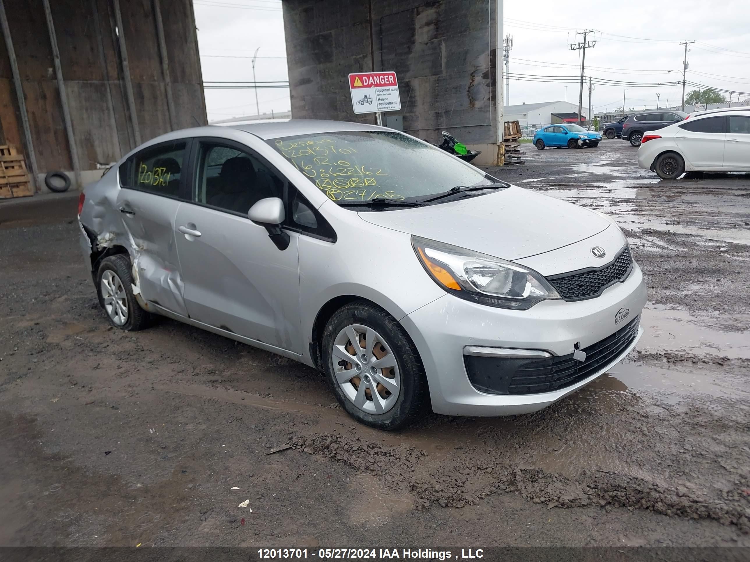 KIA RIO 2016 knadm4a38g6622162