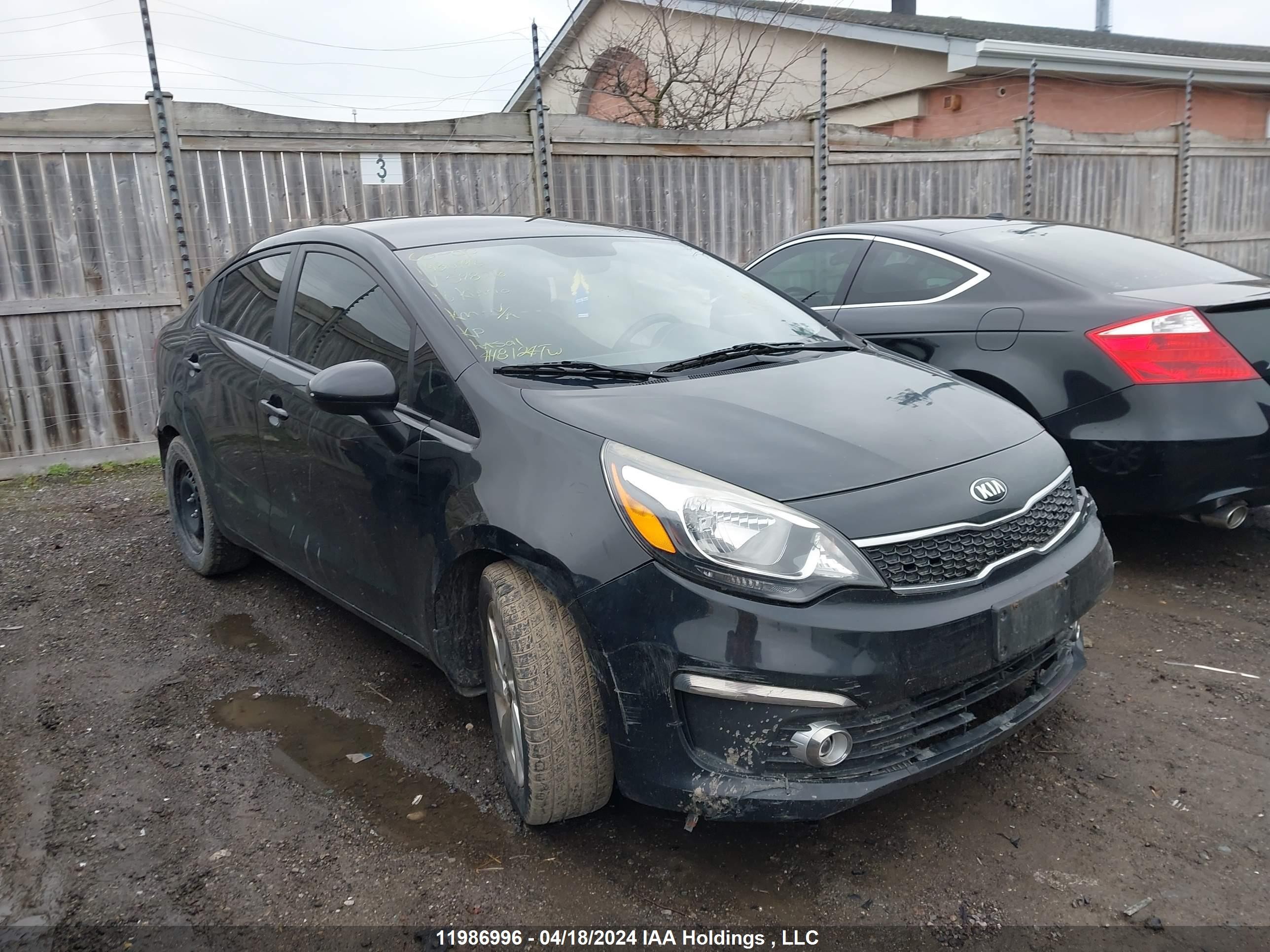 KIA RIO 2016 knadn4a31g6598218