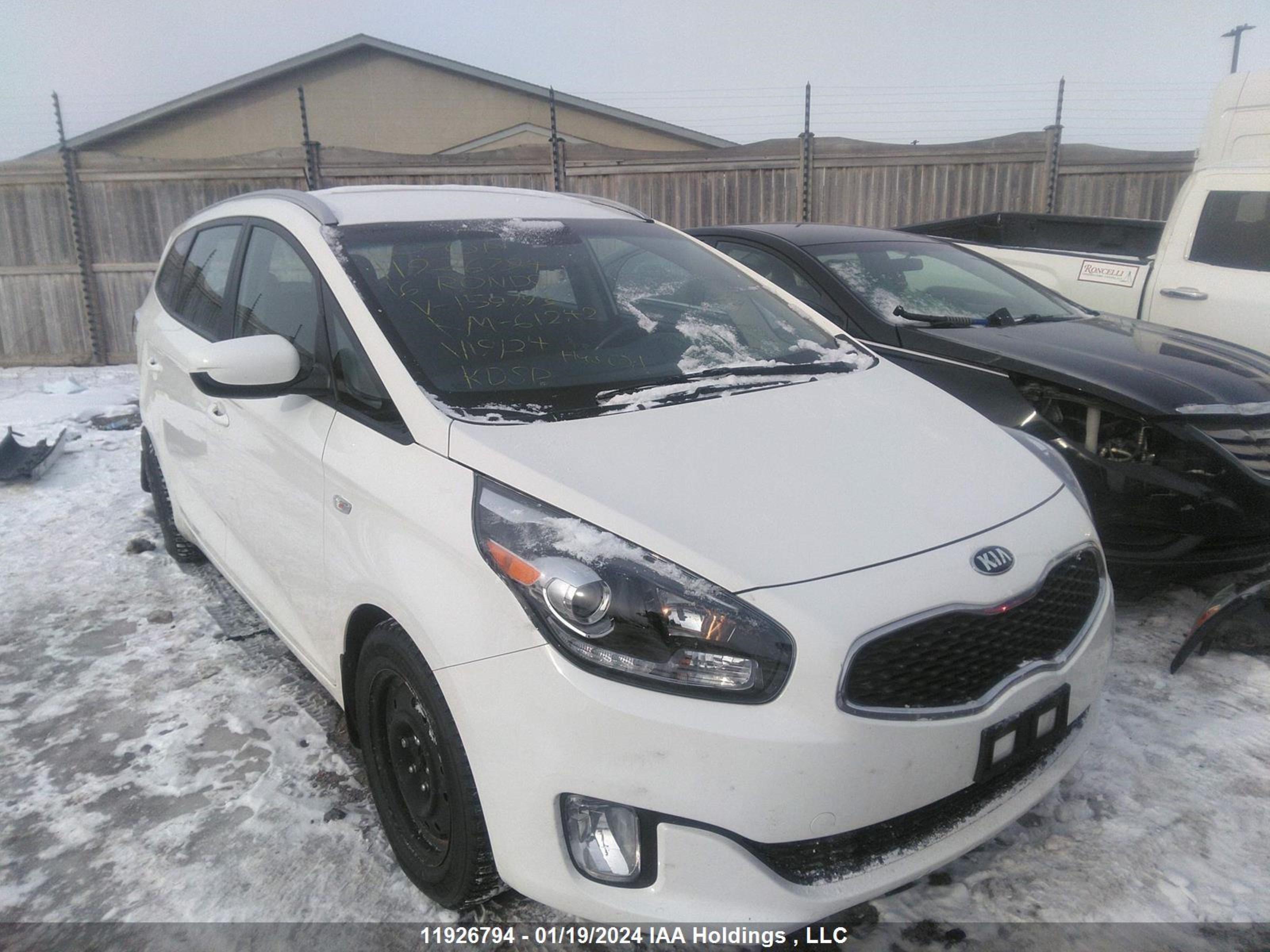 KIA RONDO 2016 knaht8a39g7159793