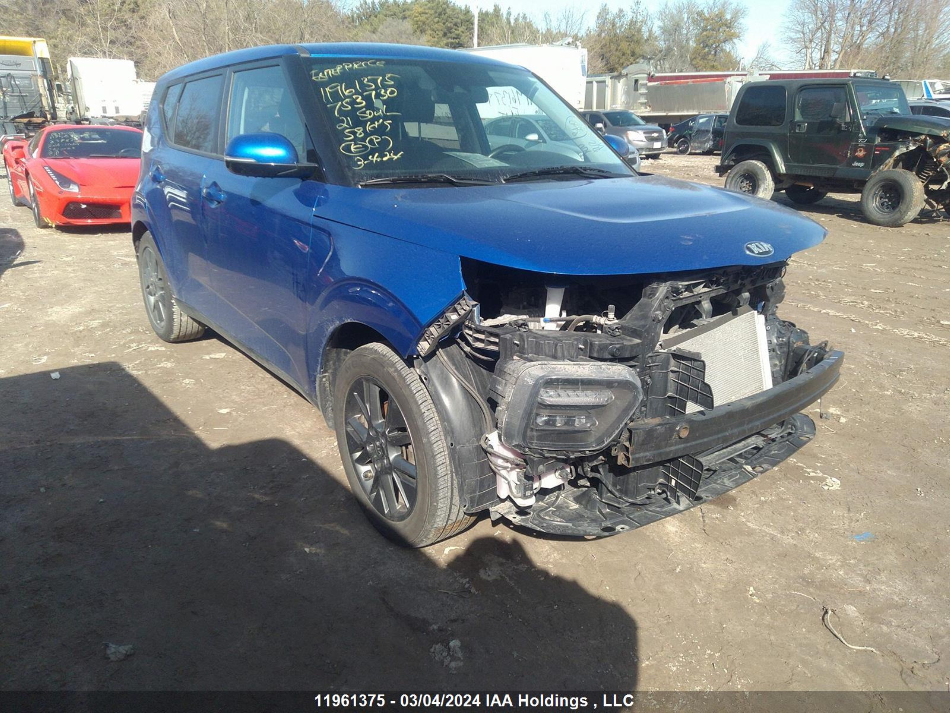 KIA SOUL 2021 kndj33au3m7753730