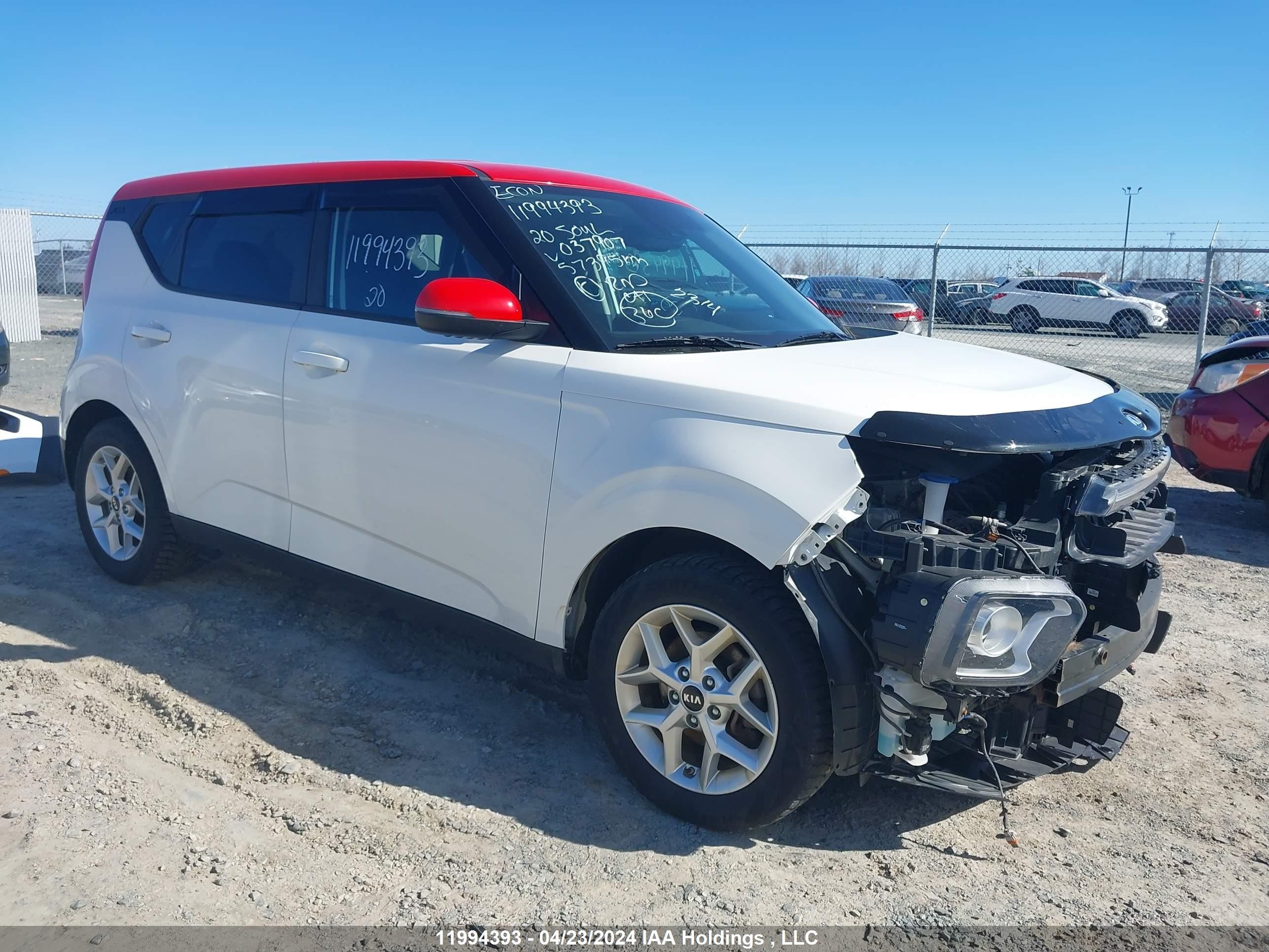 KIA SOUL 2020 kndj33auxl7037907