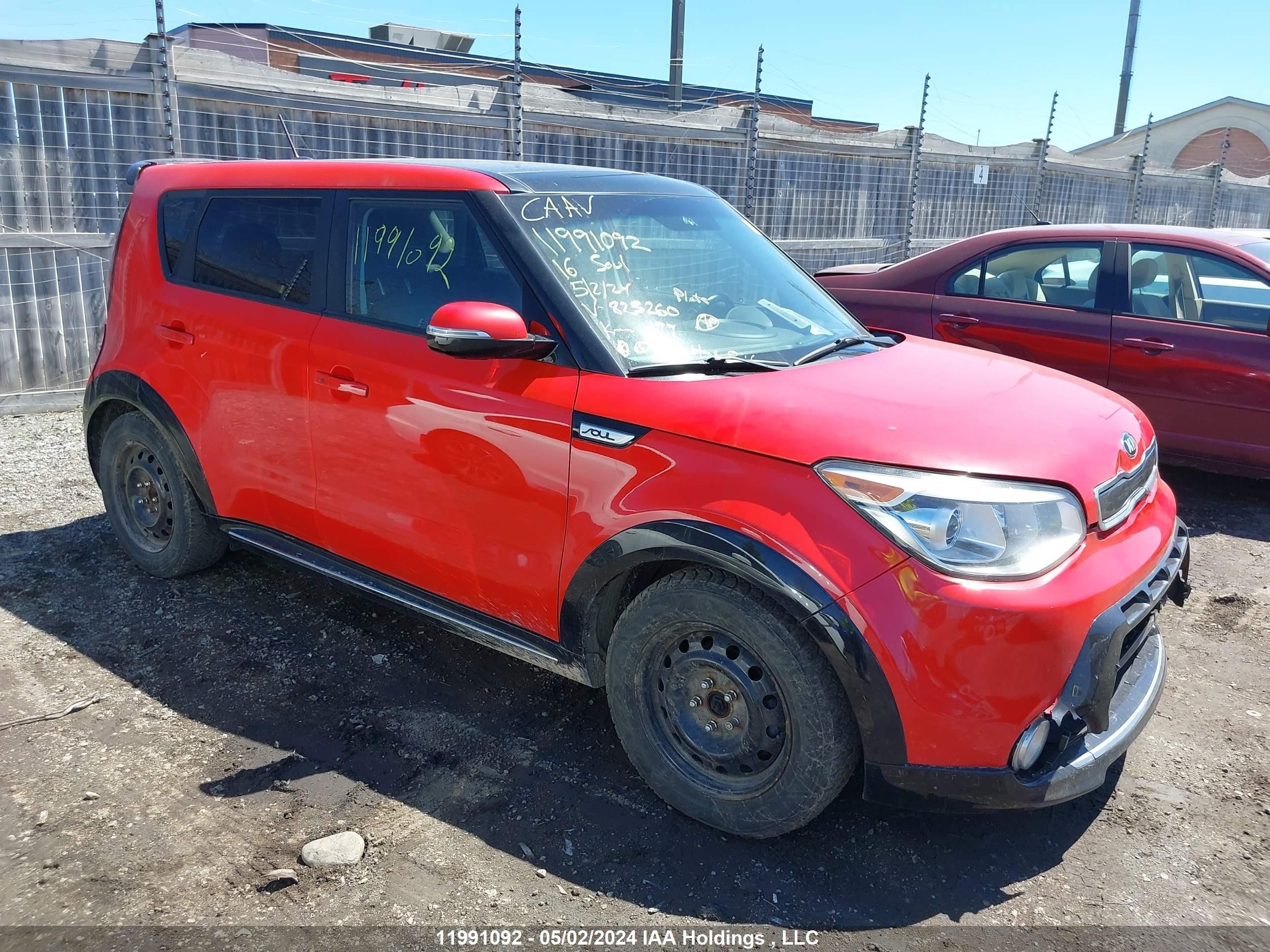 KIA SOUL 2016 kndjx3a50g7825260