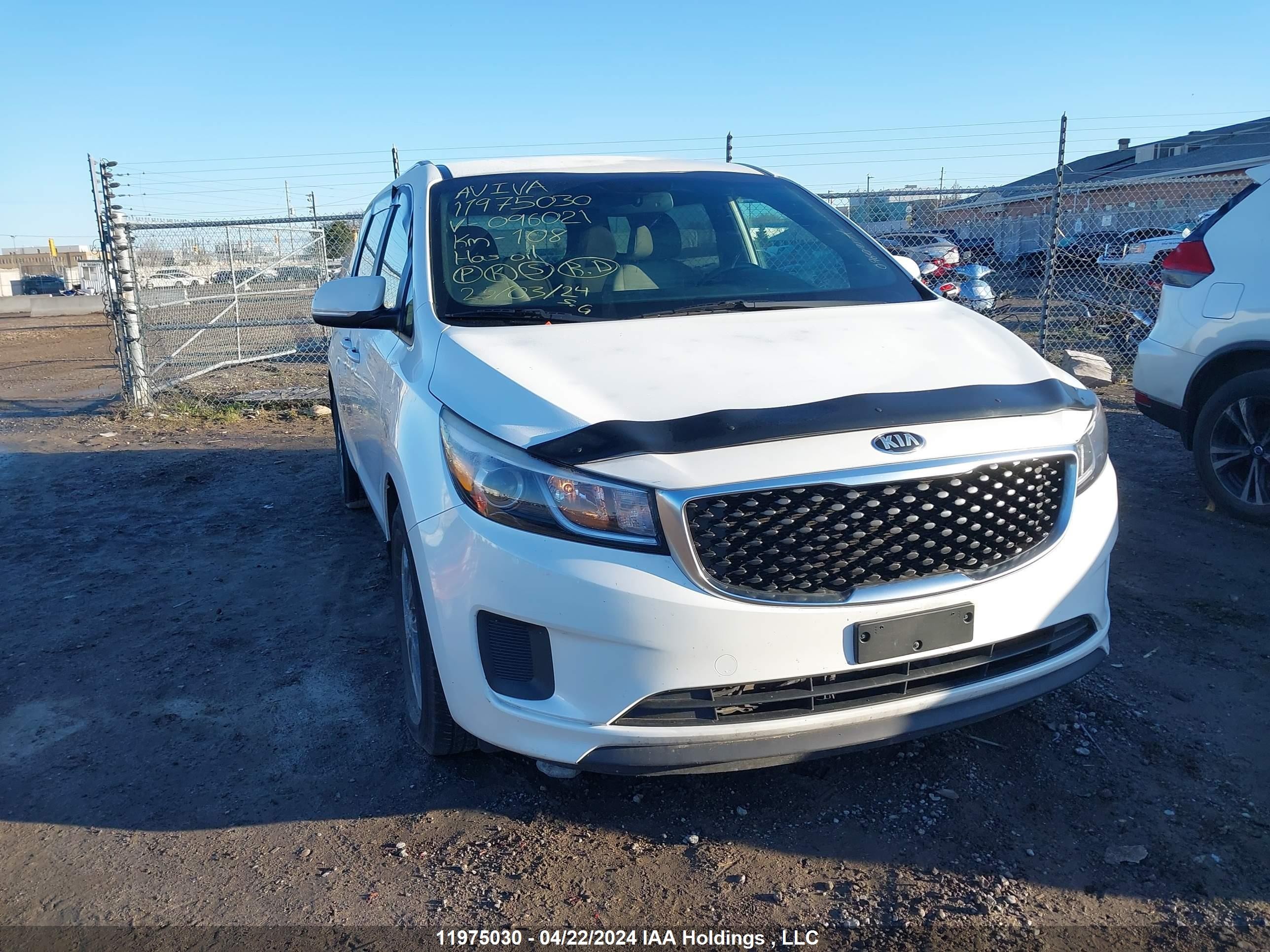 KIA SEDONA 2016 kndmb5c17g6096021