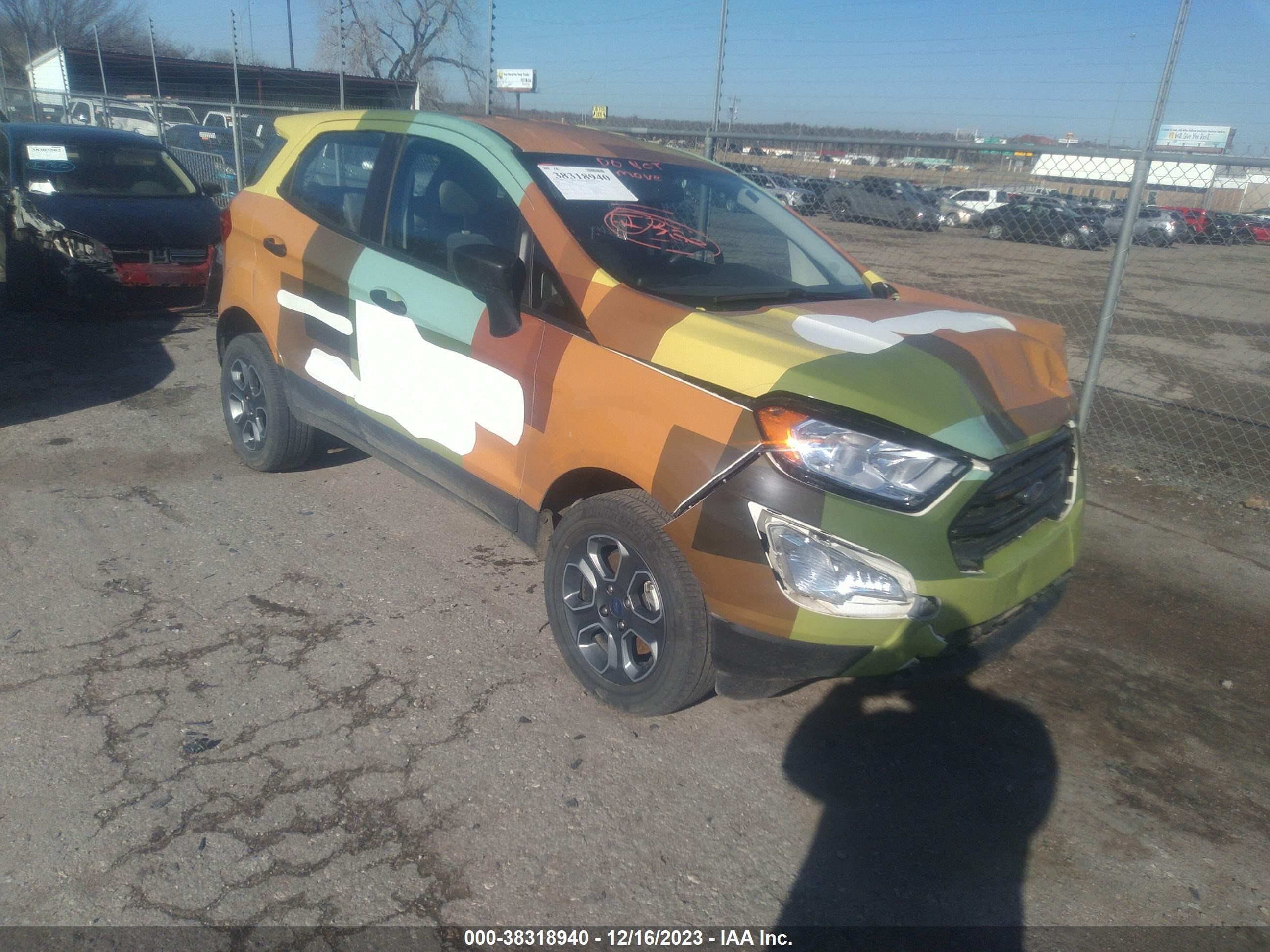 FORD ECOSPORT 2022 maj6s3fl8nc466780