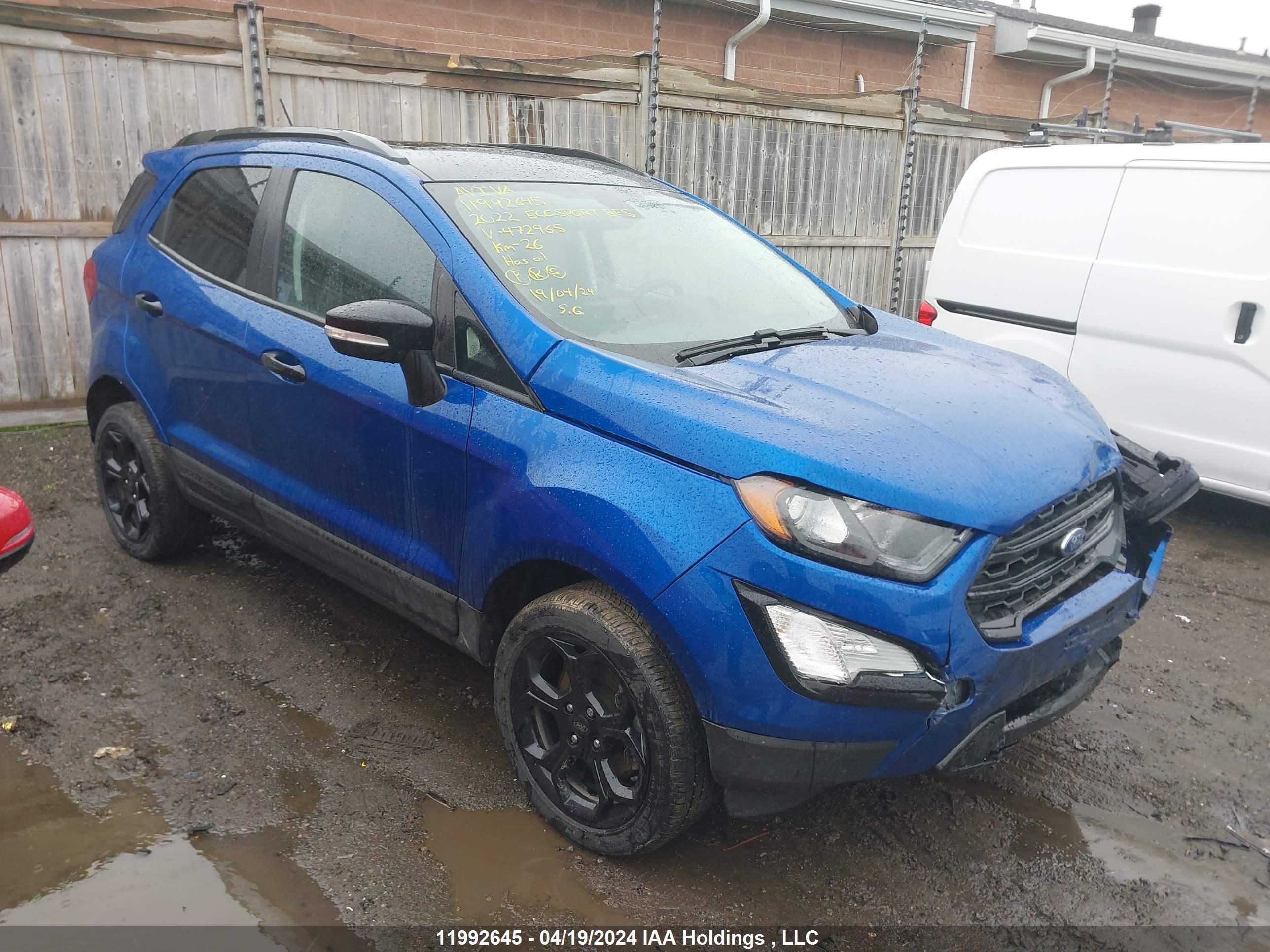 FORD ECOSPORT 2022 maj6s3jl7nc472965