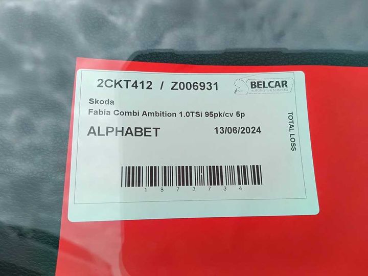 SKODA FABIA 2022 tmbjp6nj6pz006931