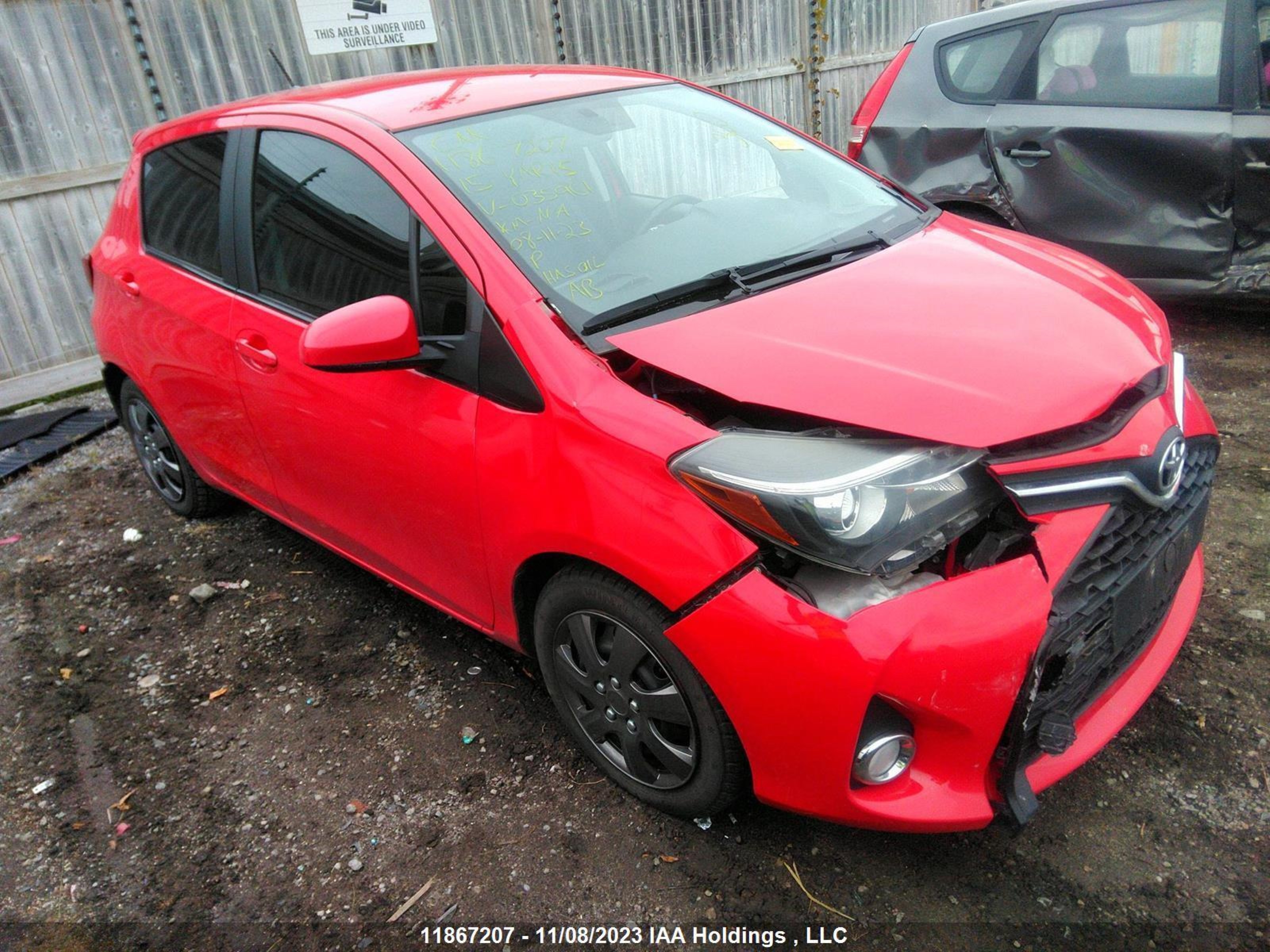 TOYOTA YARIS 2015 vnkktud31fa035961