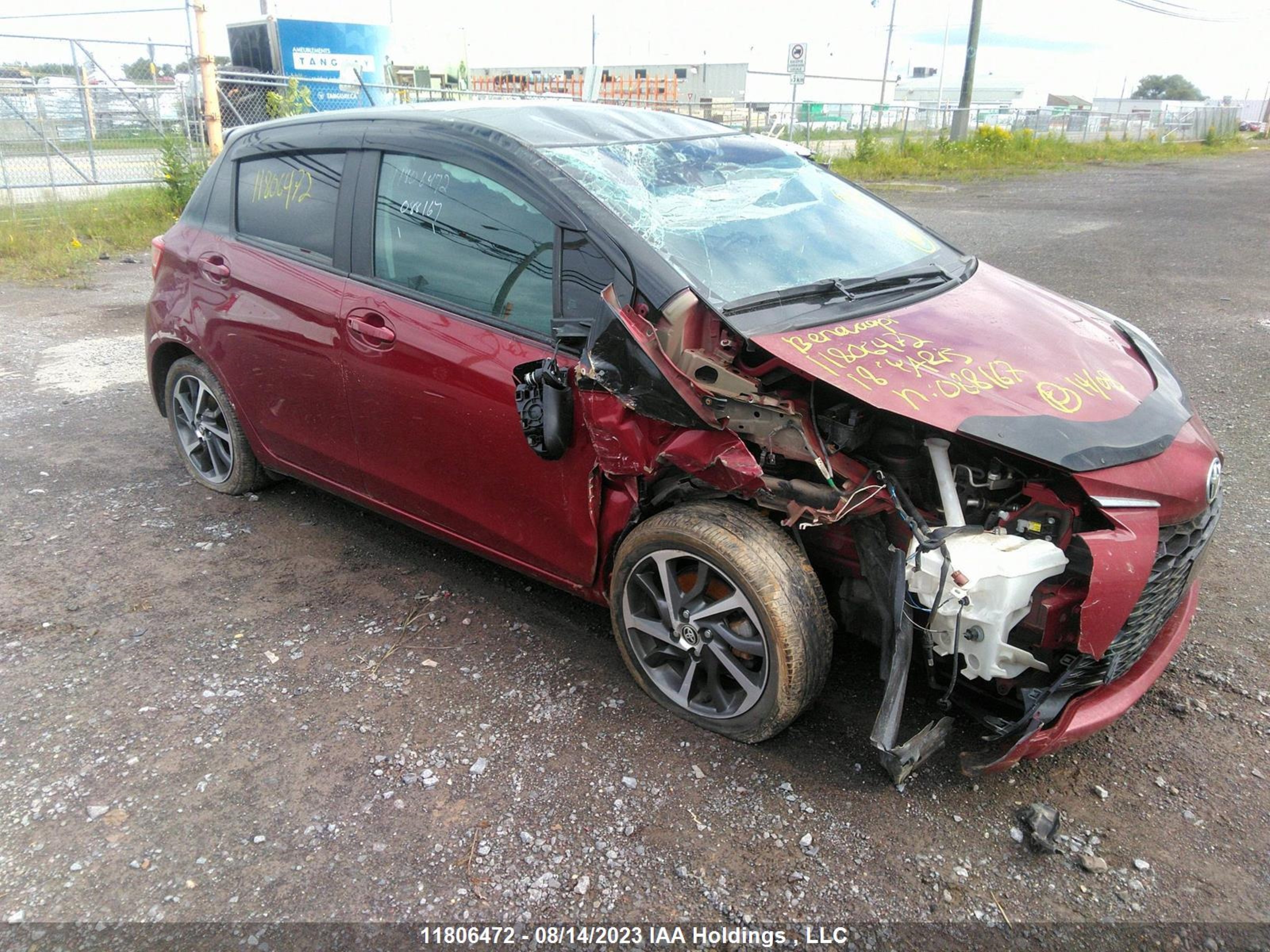 TOYOTA YARIS 2018 vnkktud33ja088167