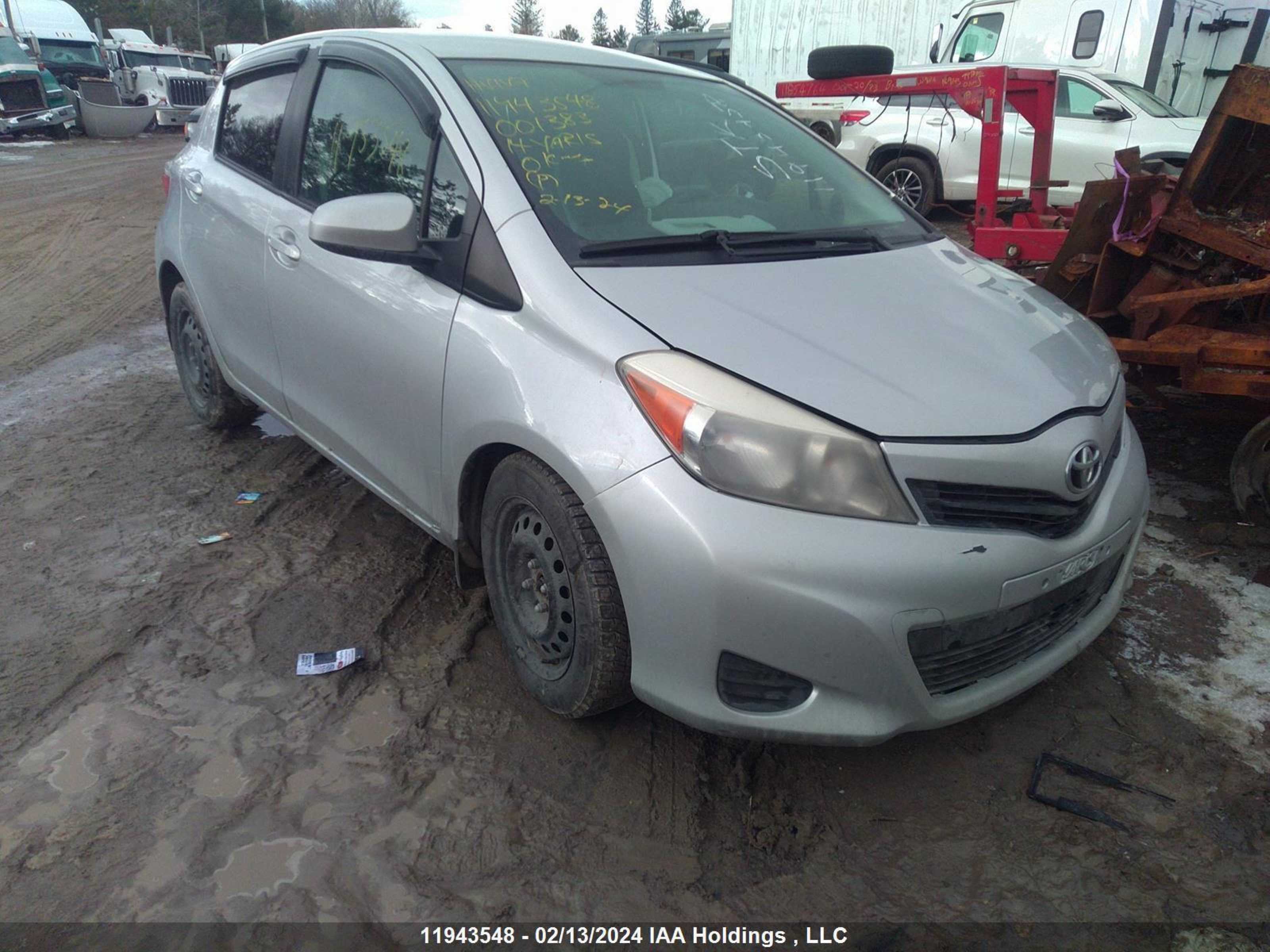 TOYOTA YARIS 2014 vnkktud36ea001383