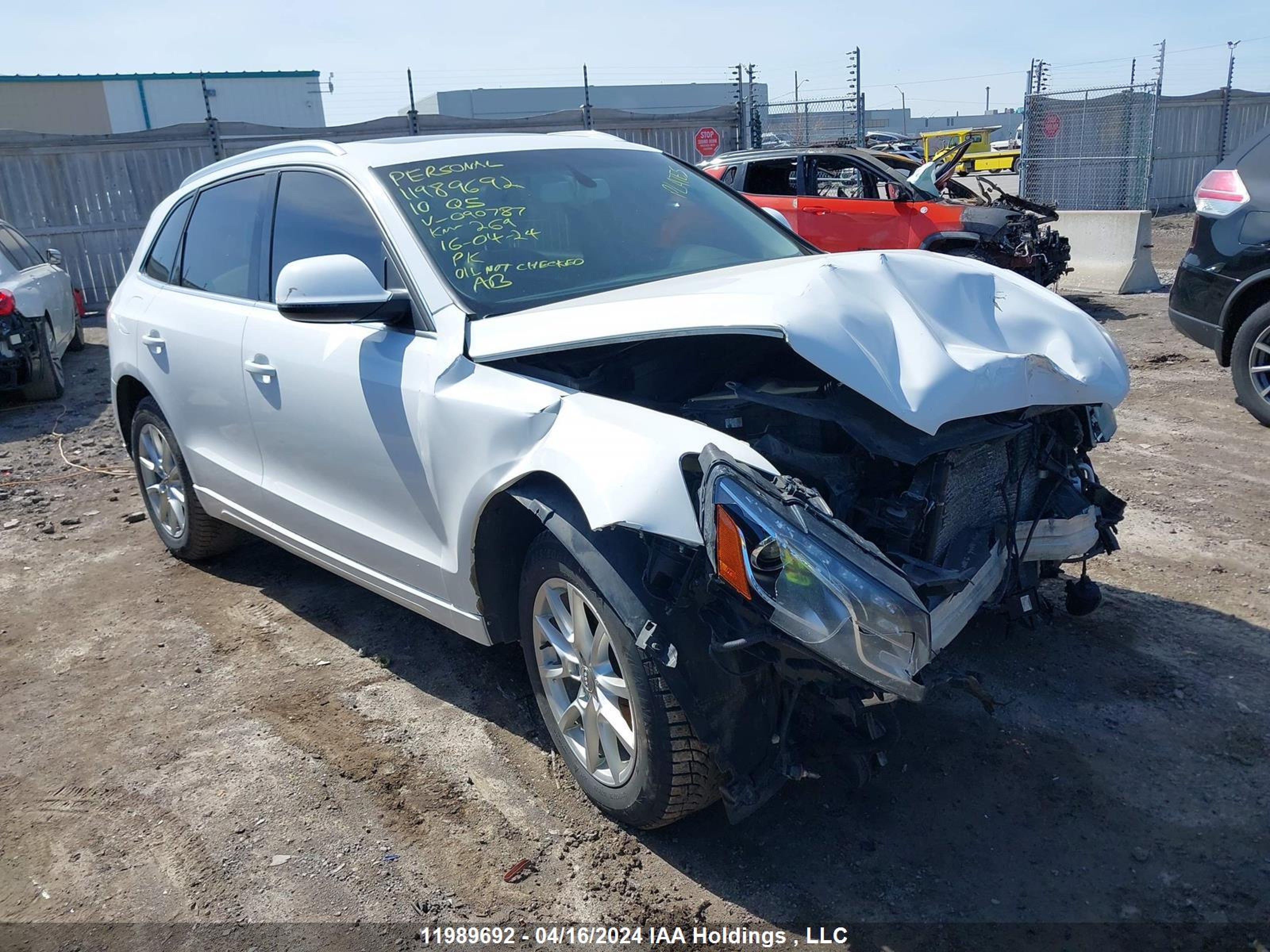 AUDI Q5 2010 wa1lkafp9aa090787