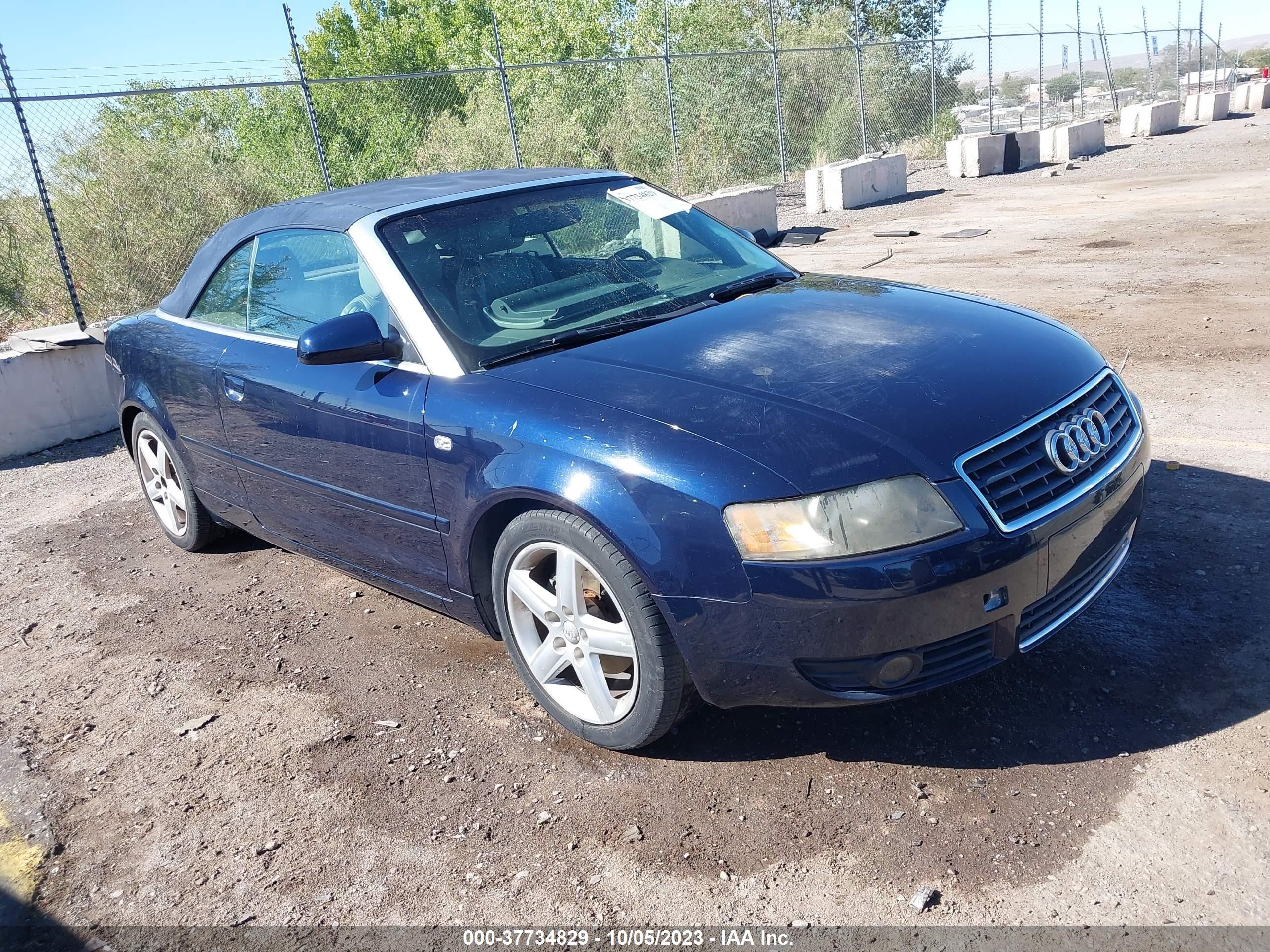 AUDI A4 2003 wauac48h83k025070