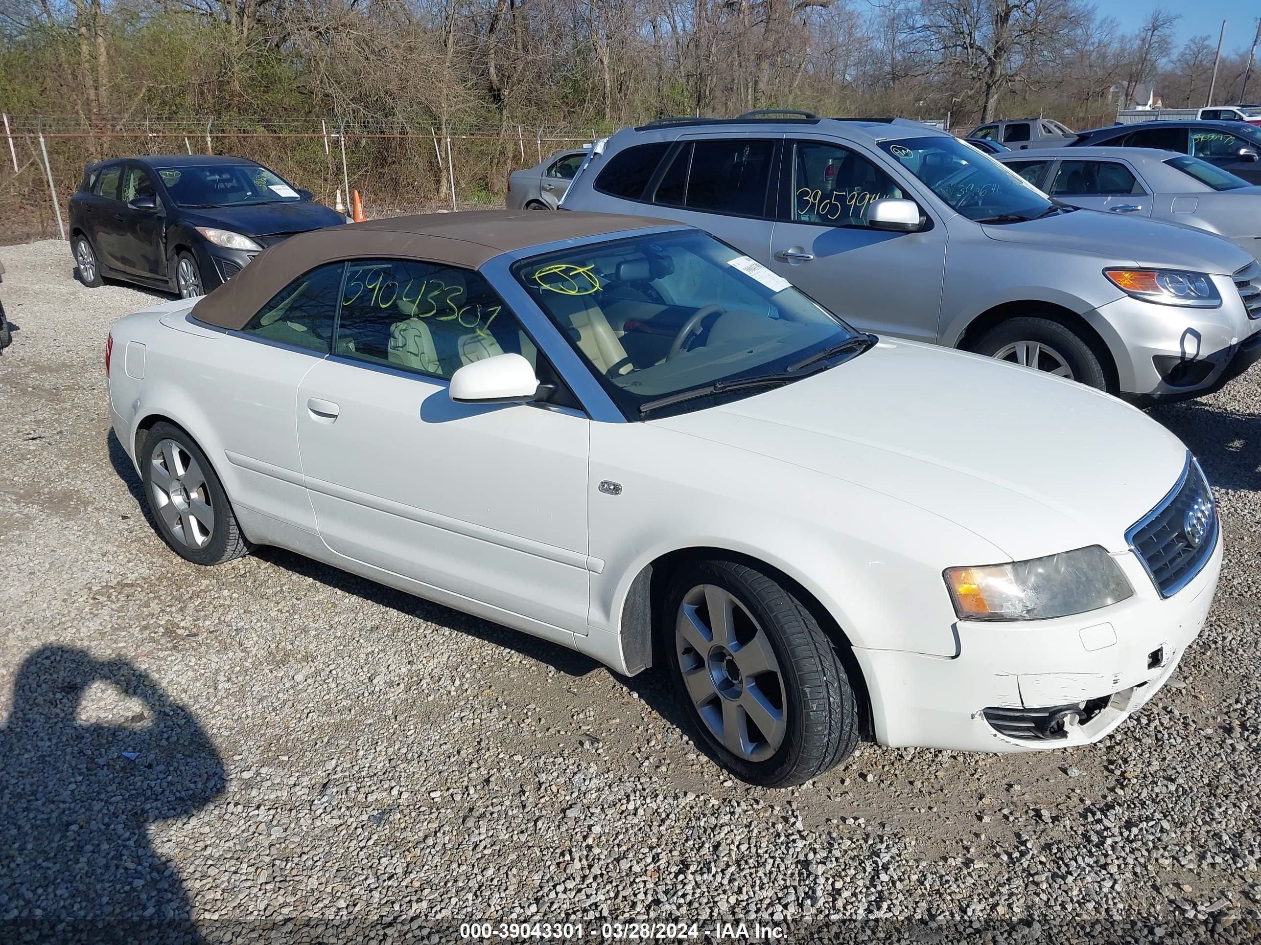 AUDI A4 2004 wauat48h44k008378