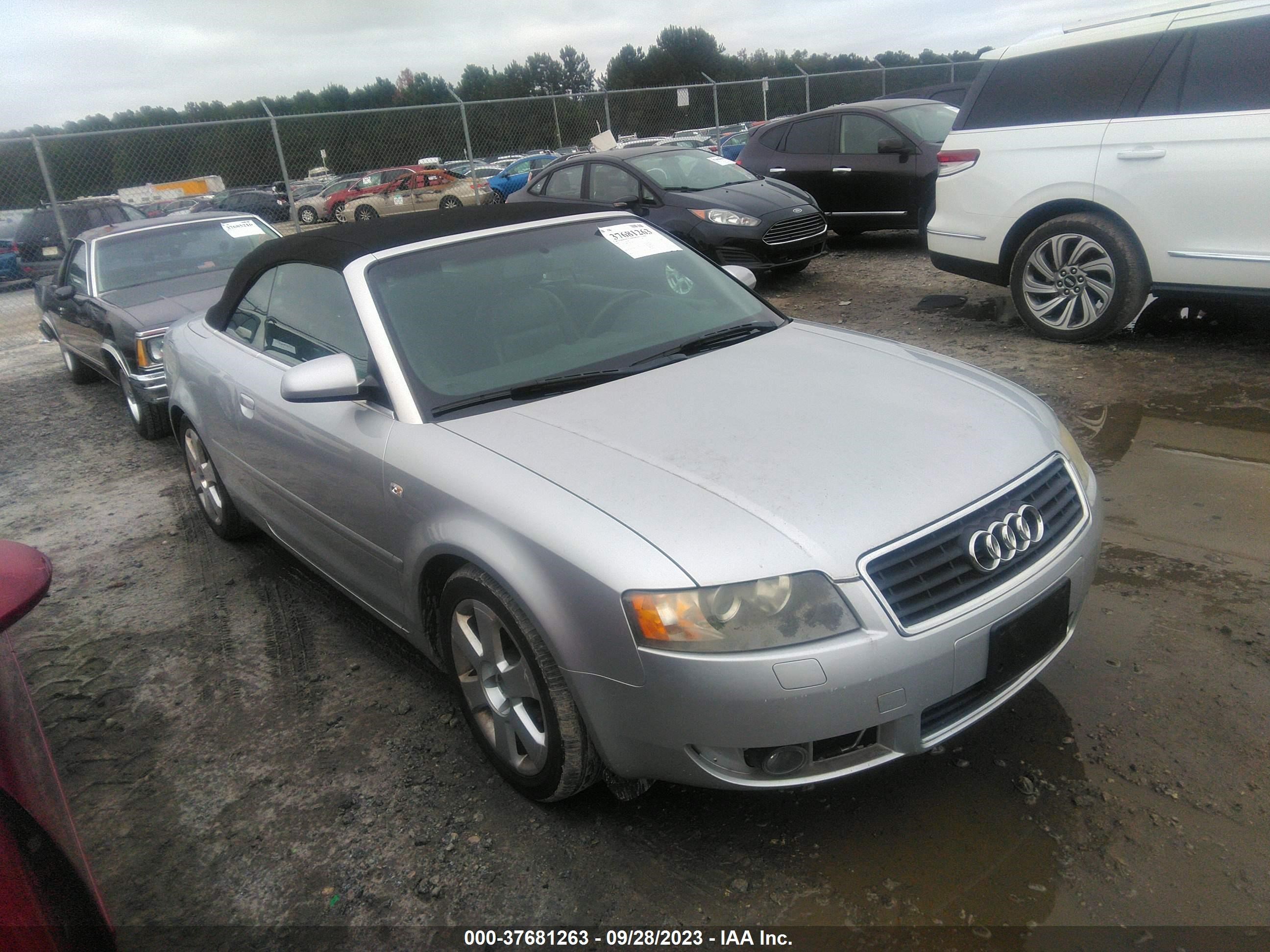 AUDI A4 2003 wauat48hx3k010280