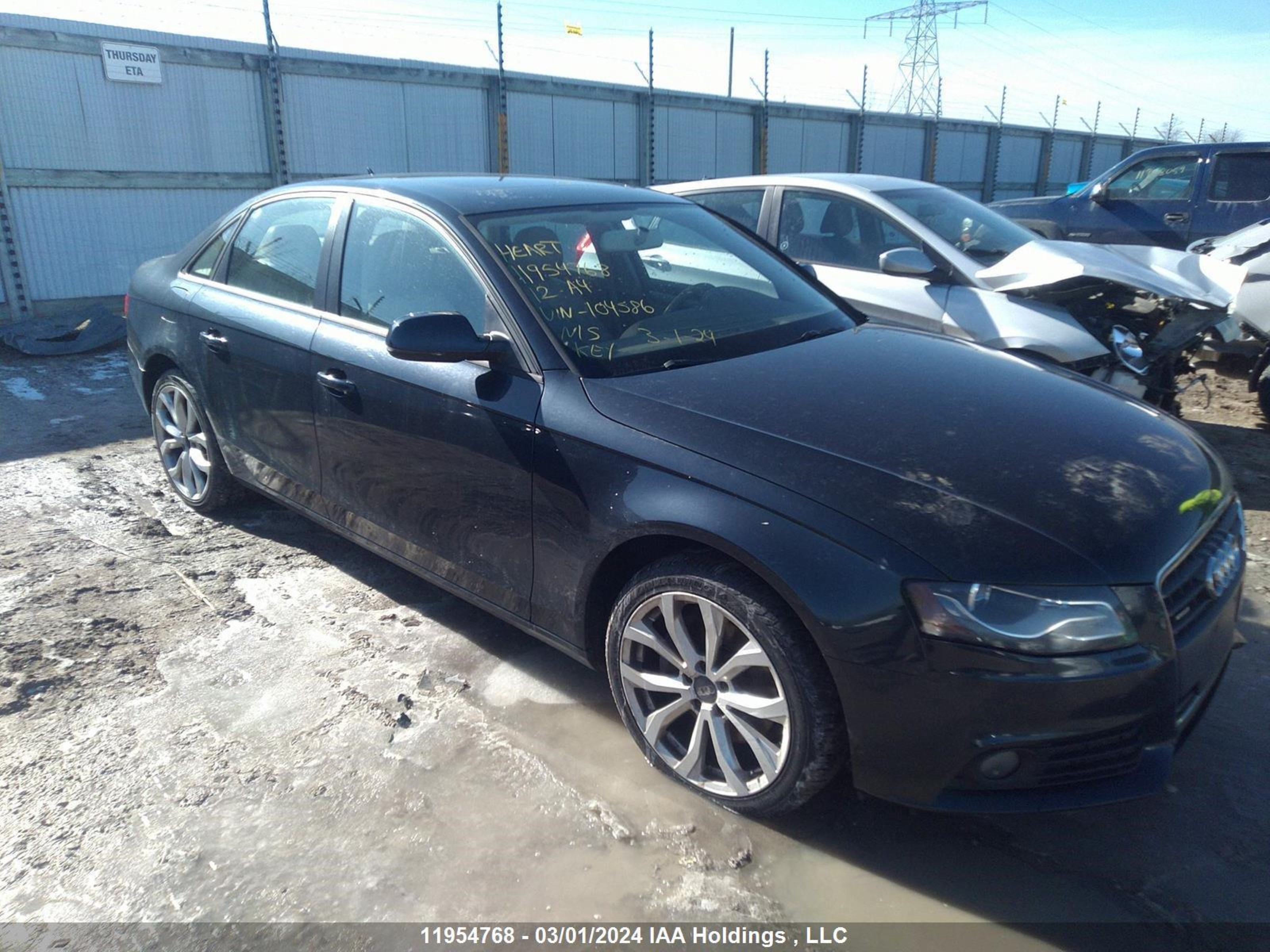 AUDI A4 2012 waubfcfl7ca104586