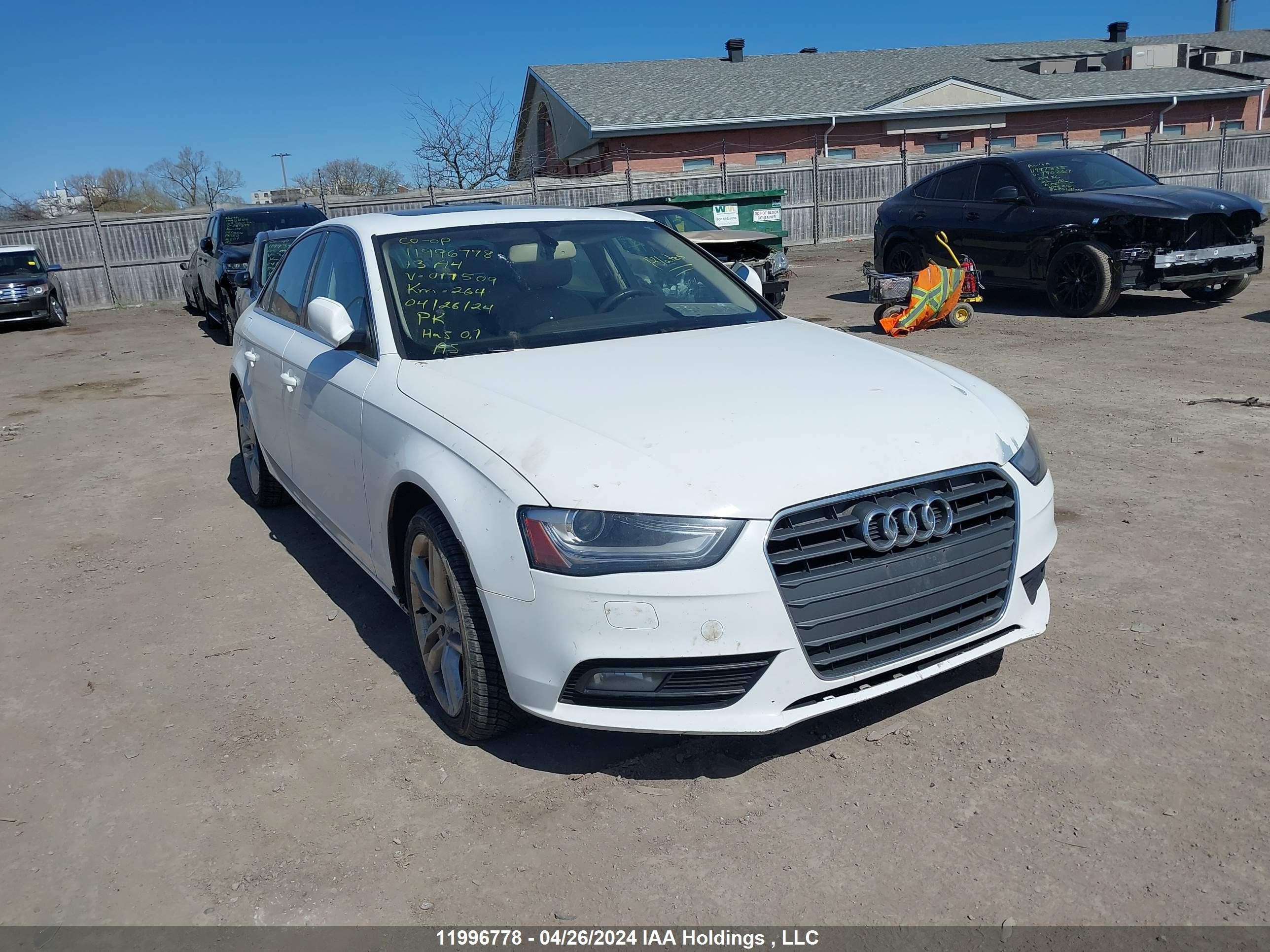 AUDI A4 2013 wauffcfl9dn017509