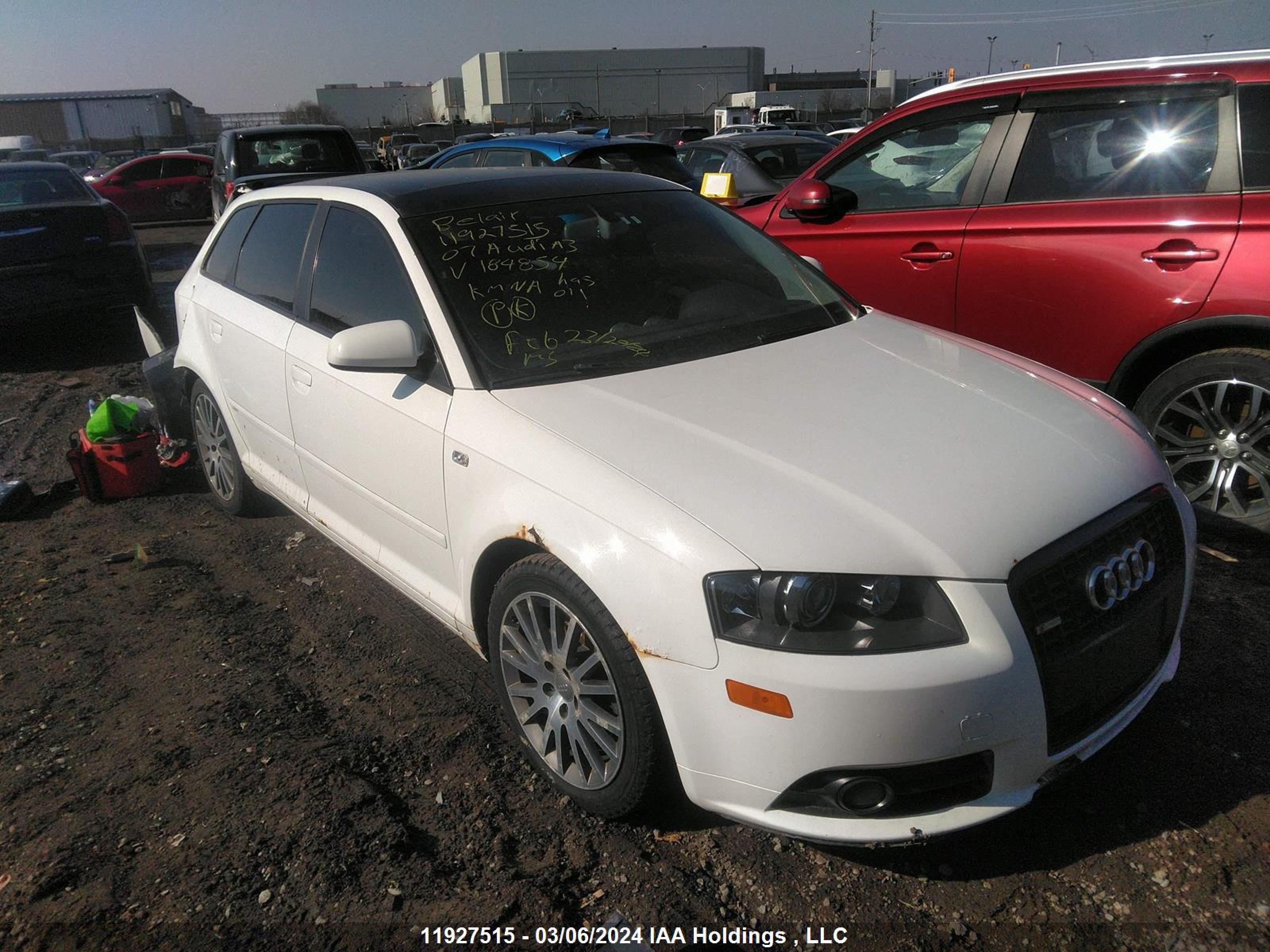 AUDI A3 2007 wauhf78p07a184854