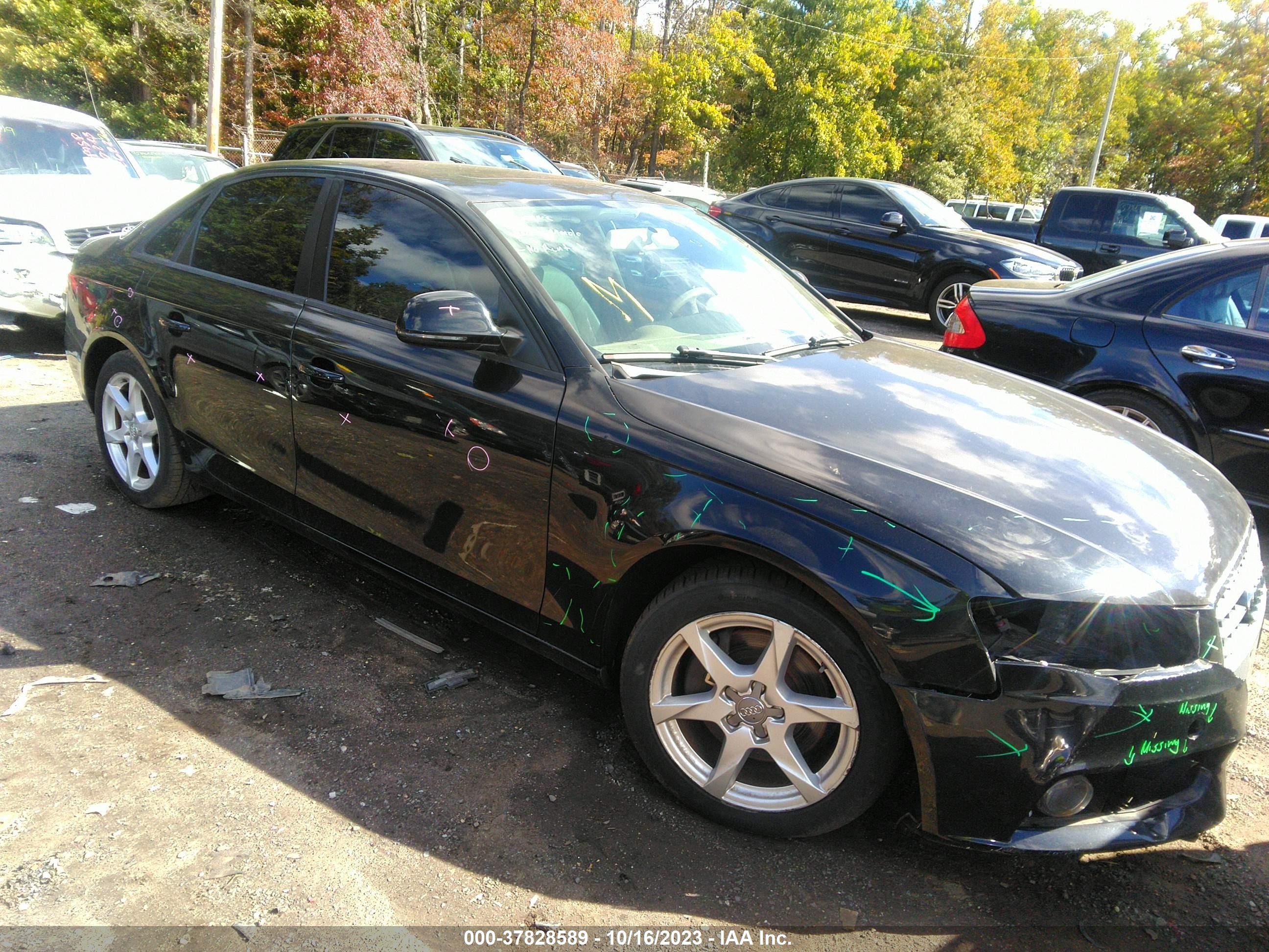 AUDI A4 2009 waulf78kx9n014625