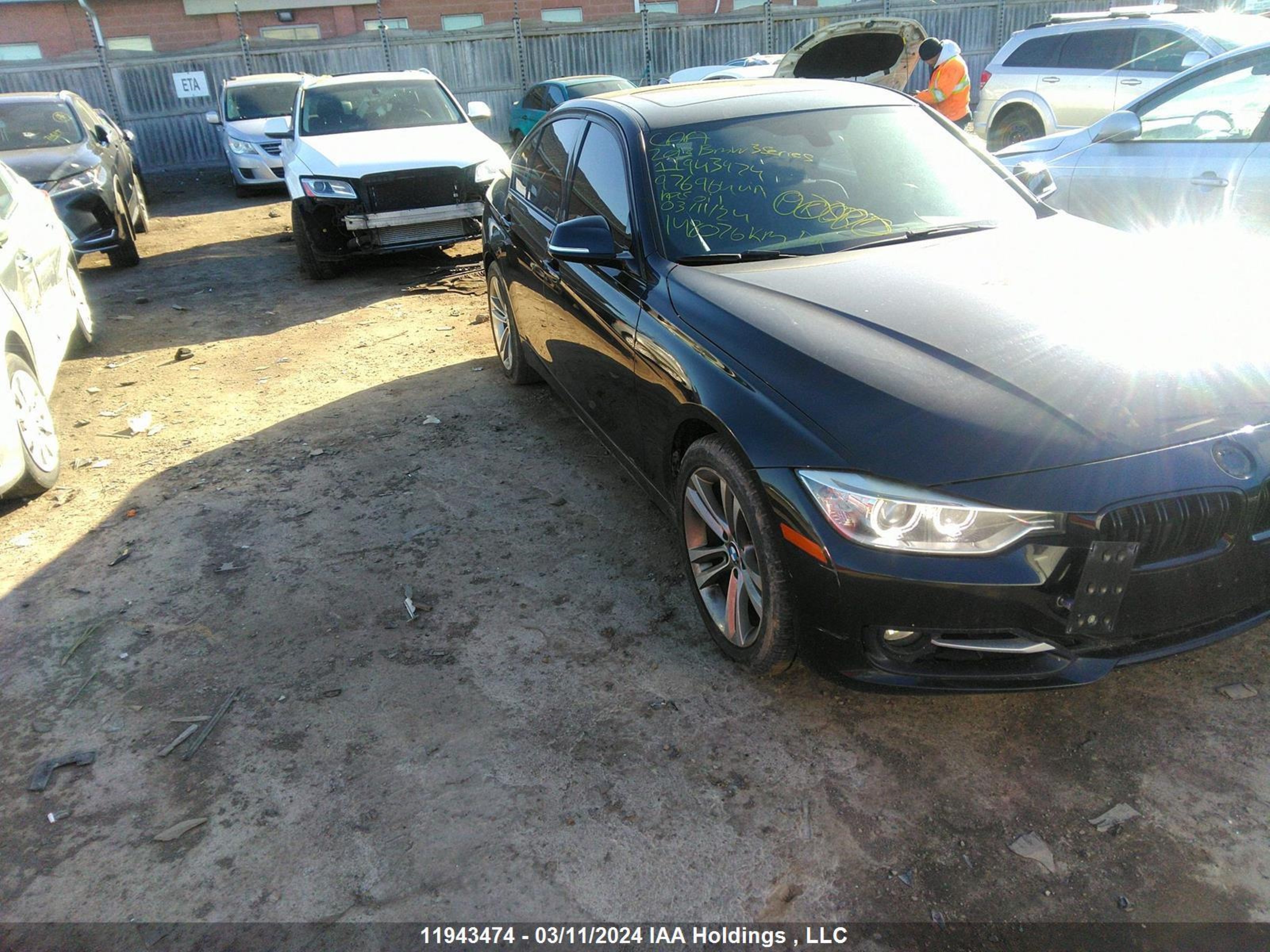 BMW 3 SERIES 2013 wba3b3c51dj976964