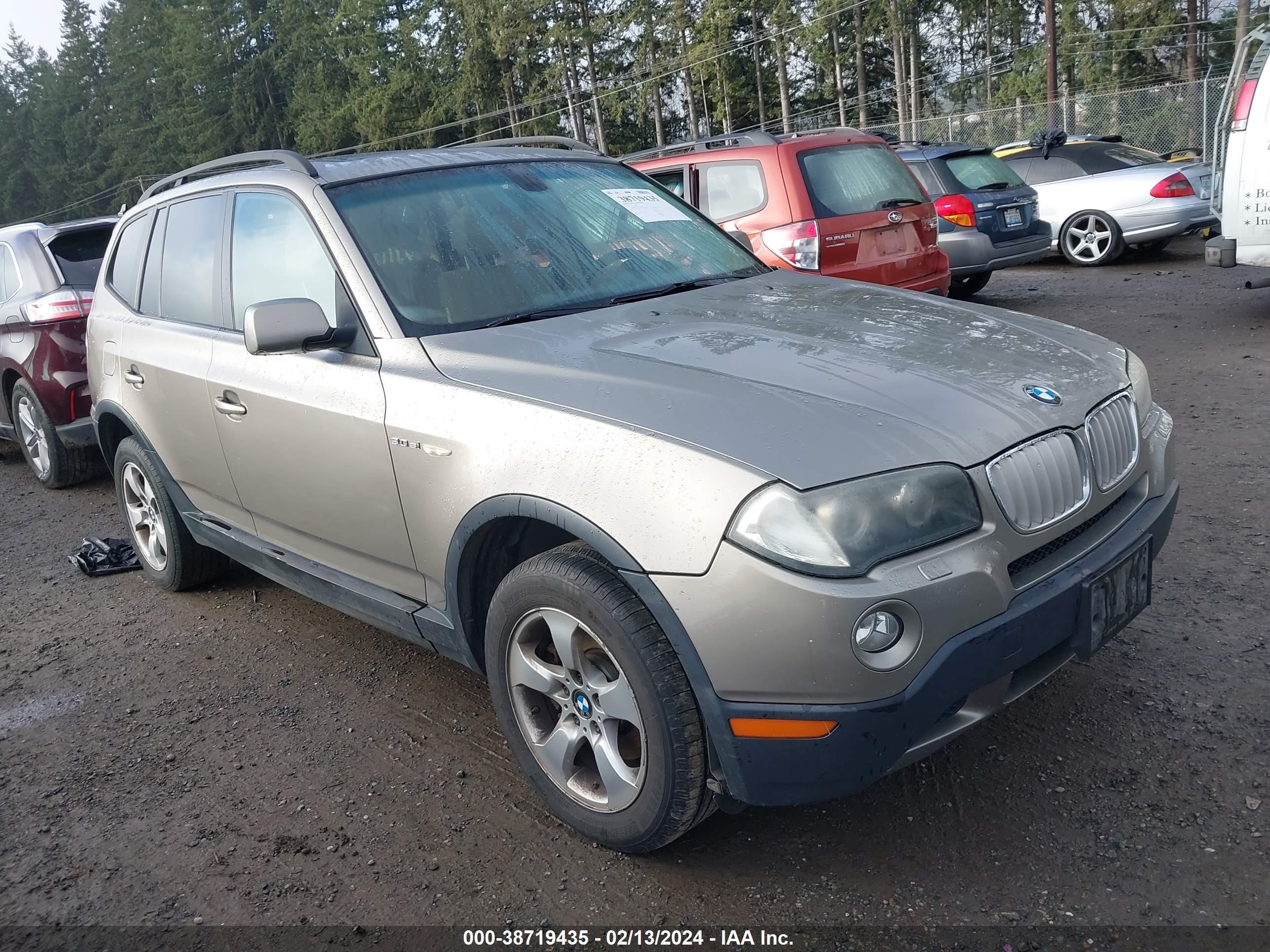 BMW X3 2008 wbxpc93458wj07078