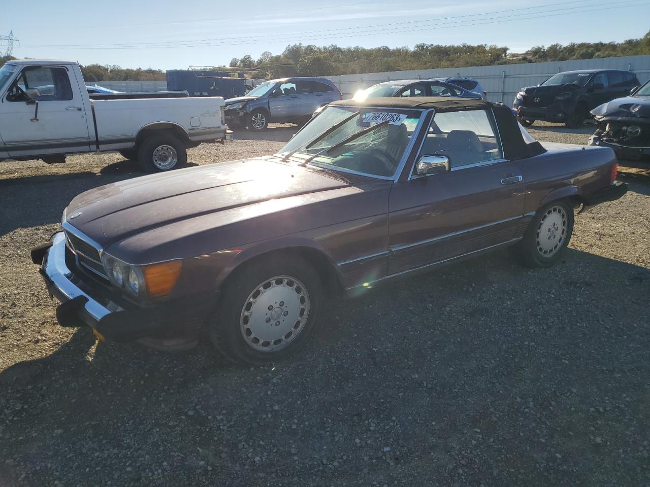 MERCEDES-BENZ SL-KLASSE 1987 wdbba48d9ha074252