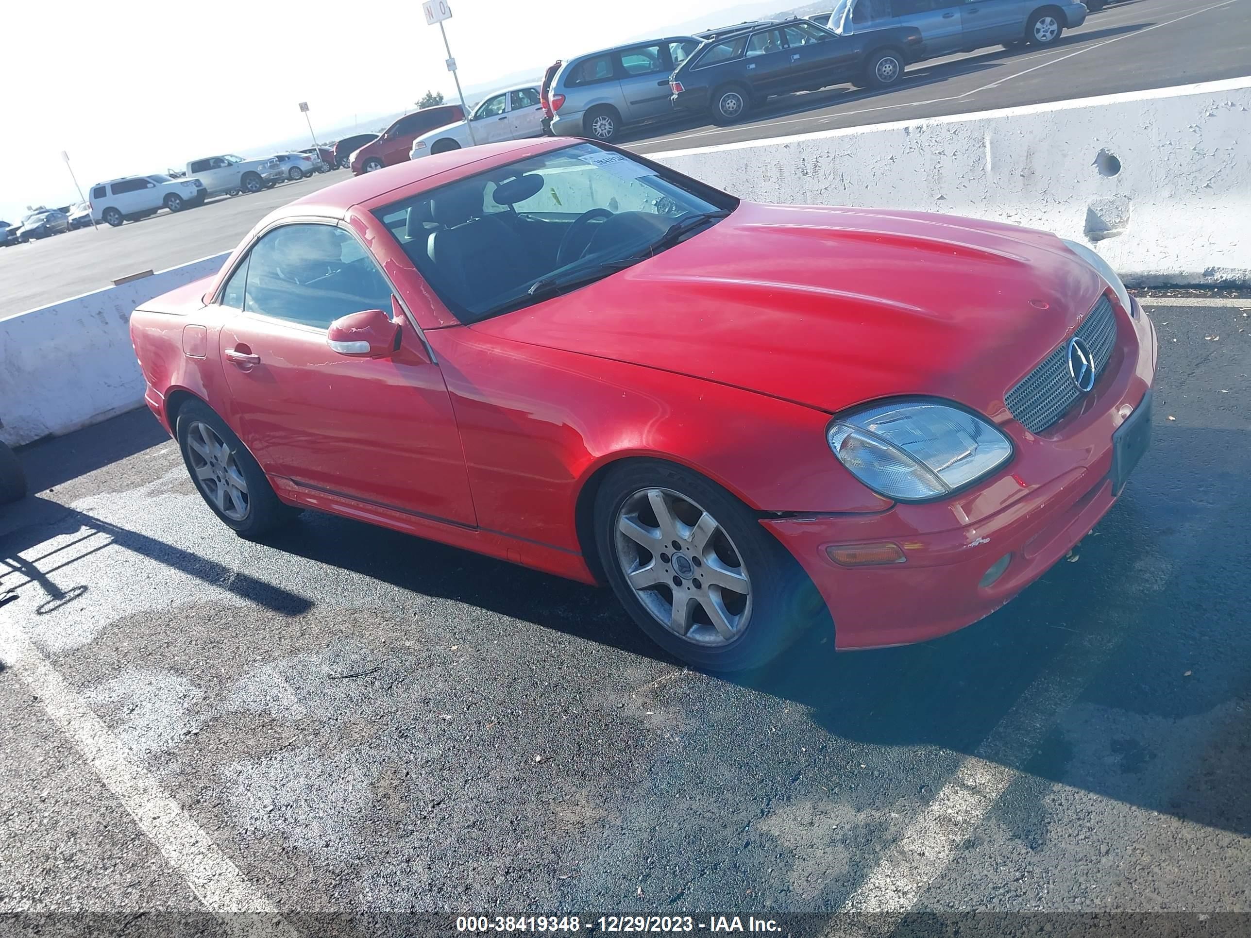 MERCEDES-BENZ SLK-KLASSE 2001 wdbkk49f51f217431