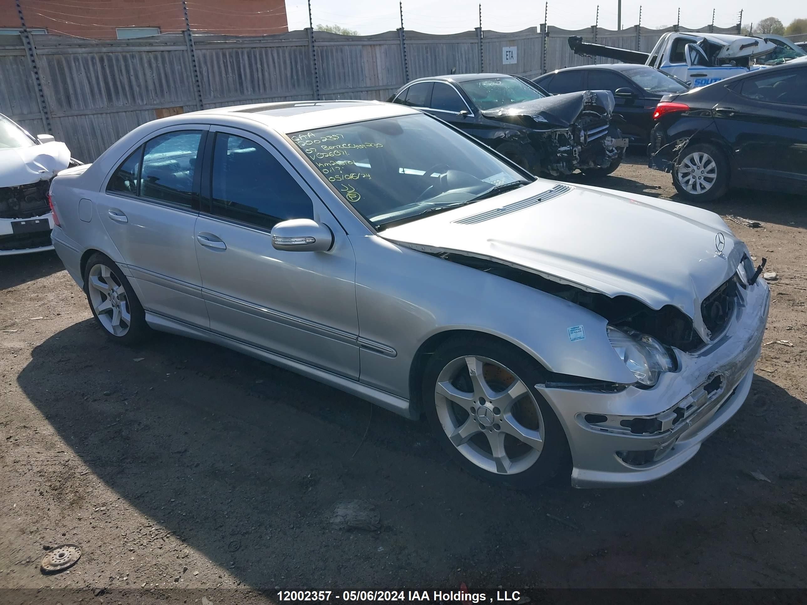 MERCEDES-BENZ C-KLASSE 2007 wdbrf52h67e026071