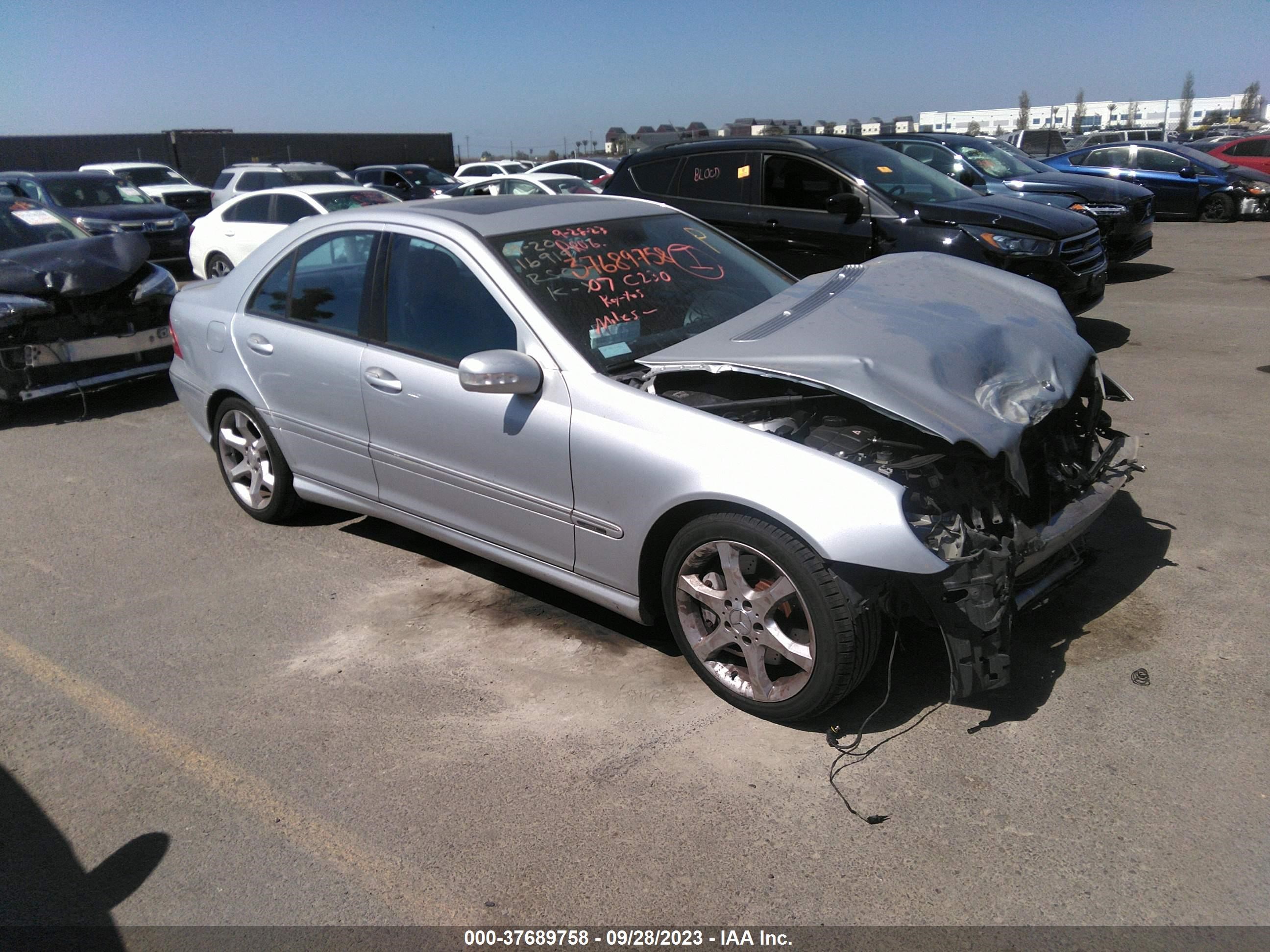 MERCEDES-BENZ C-KLASSE 2007 wdbrf52h77f854849