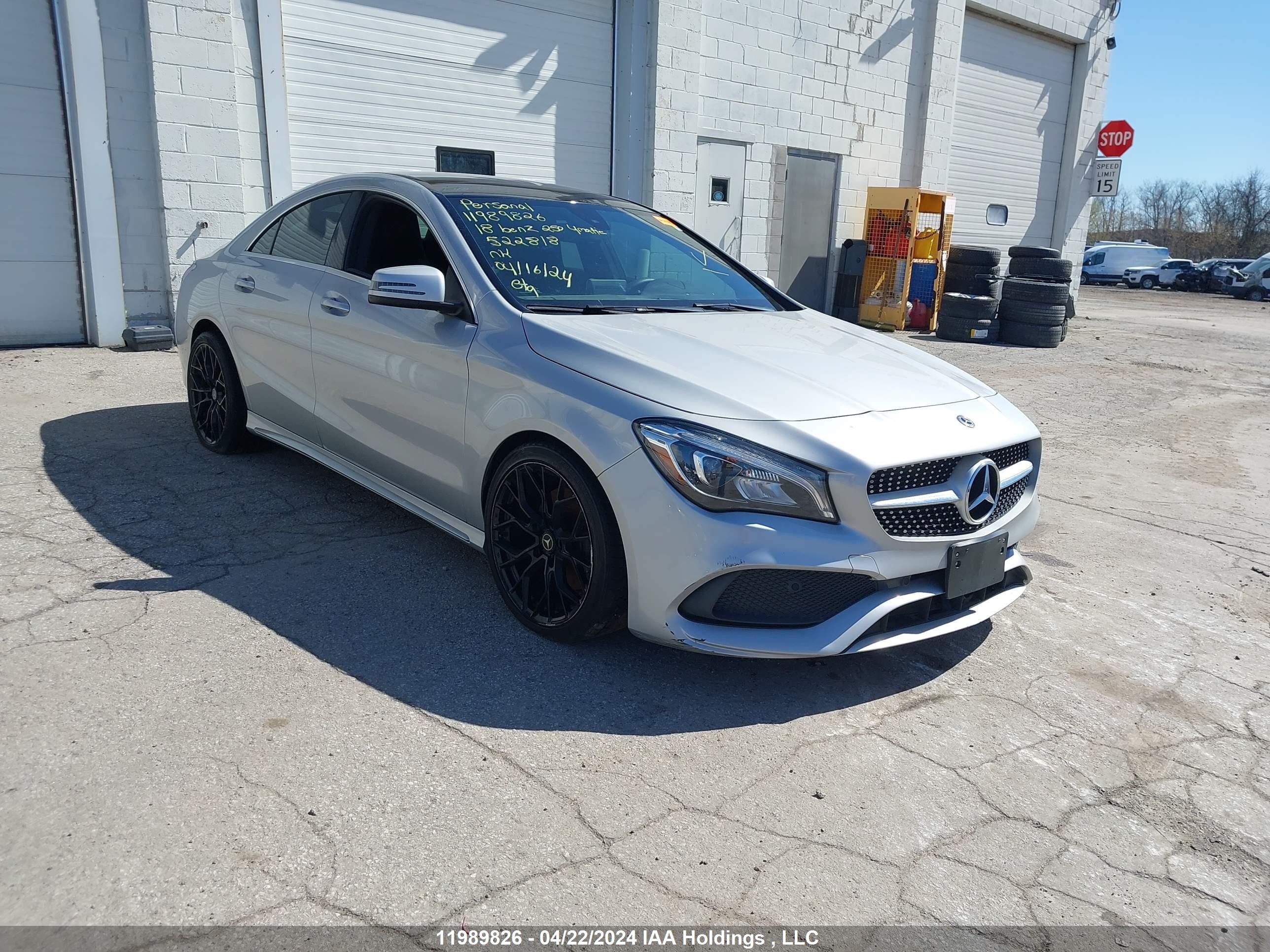 MERCEDES-BENZ CLA-KLASSE 2018 wddsj4gb9jn522818