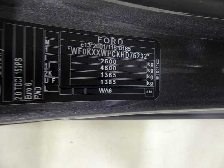 FORD GALAXY 2018 wf0kxxwpckhd76232