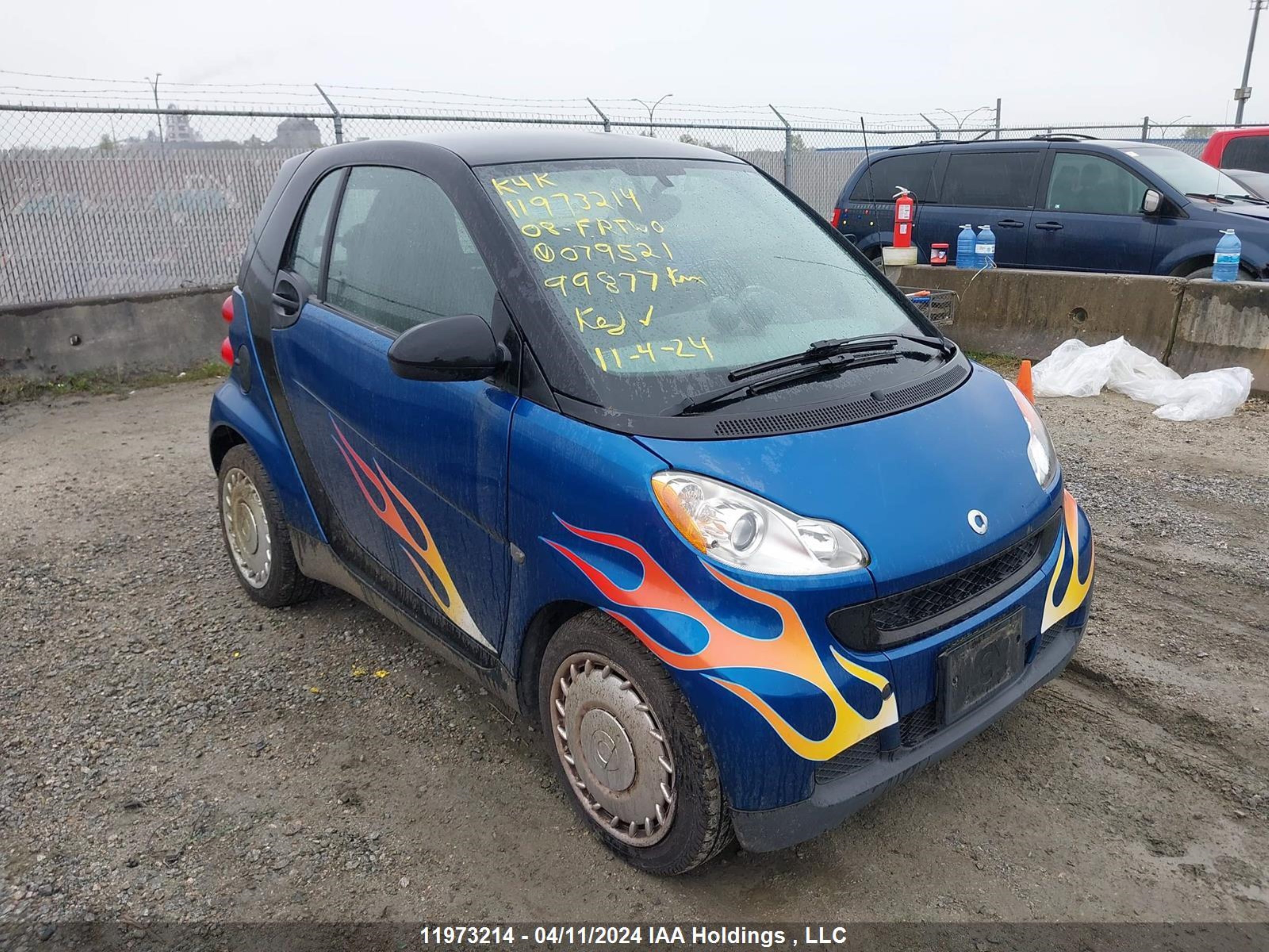 SMART FORTWO 2008 wmeej31x18k079521