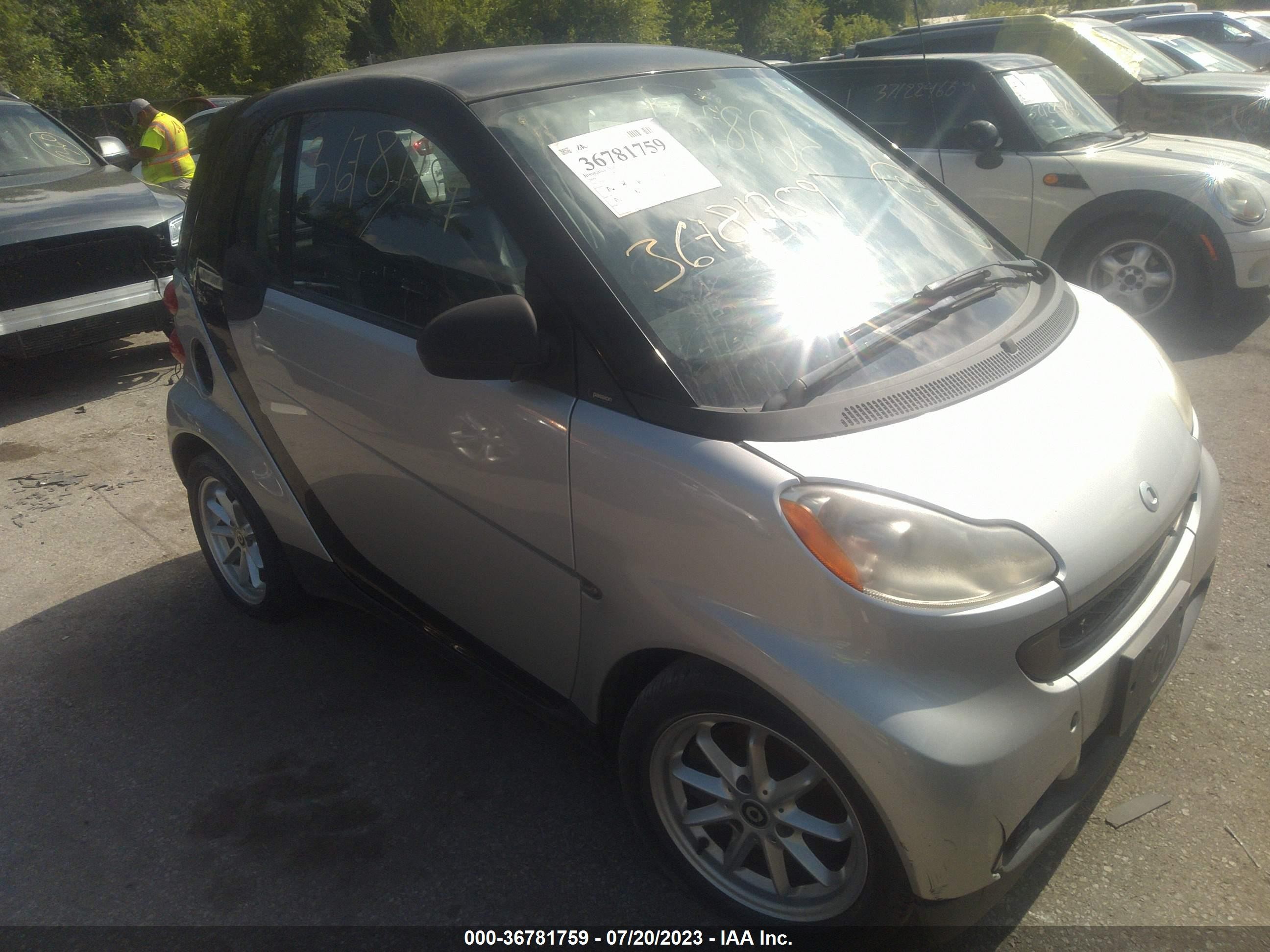 SMART FORTWO 2009 wmeej31x29k299705