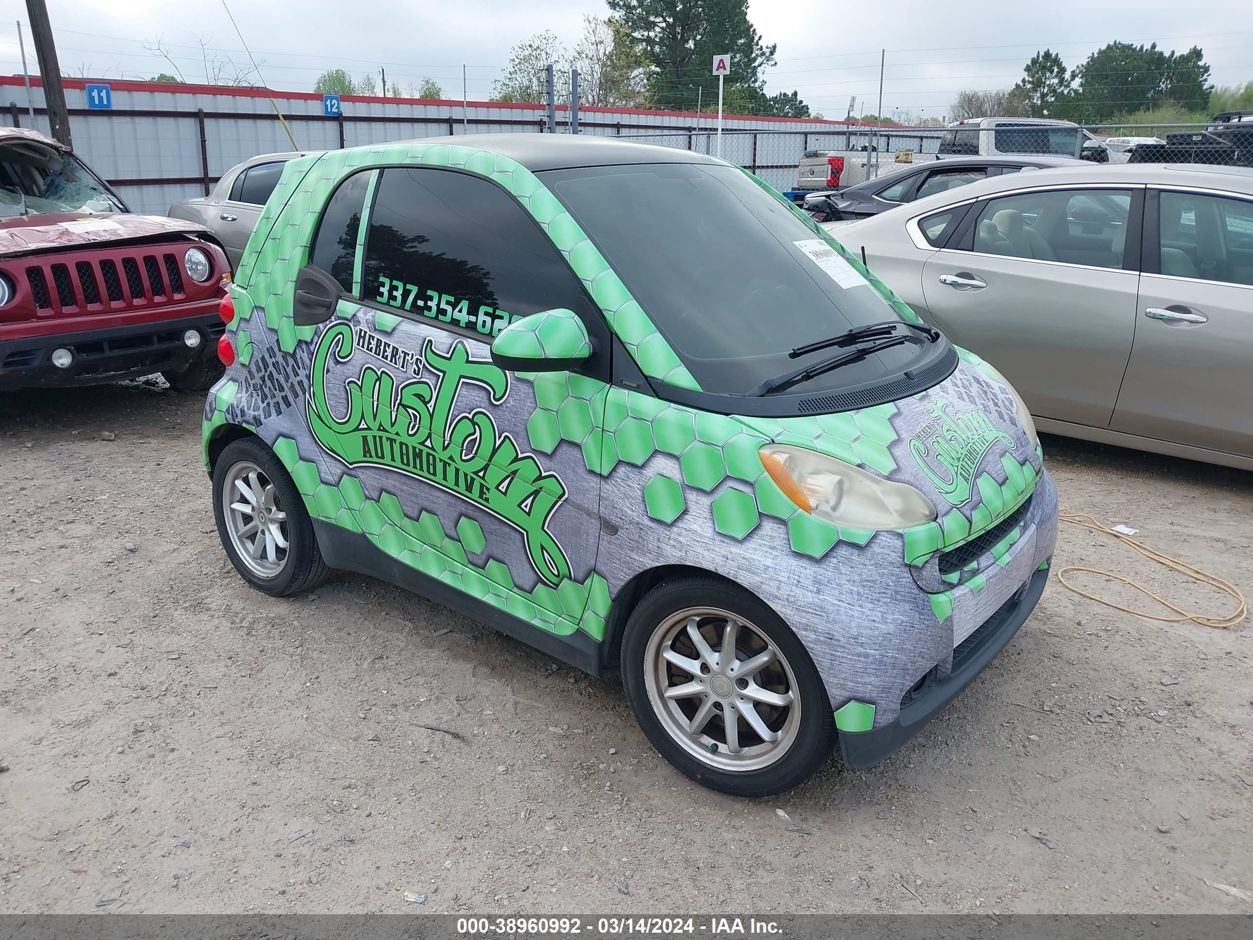 SMART FORTWO 2008 wmeej31x38k152338