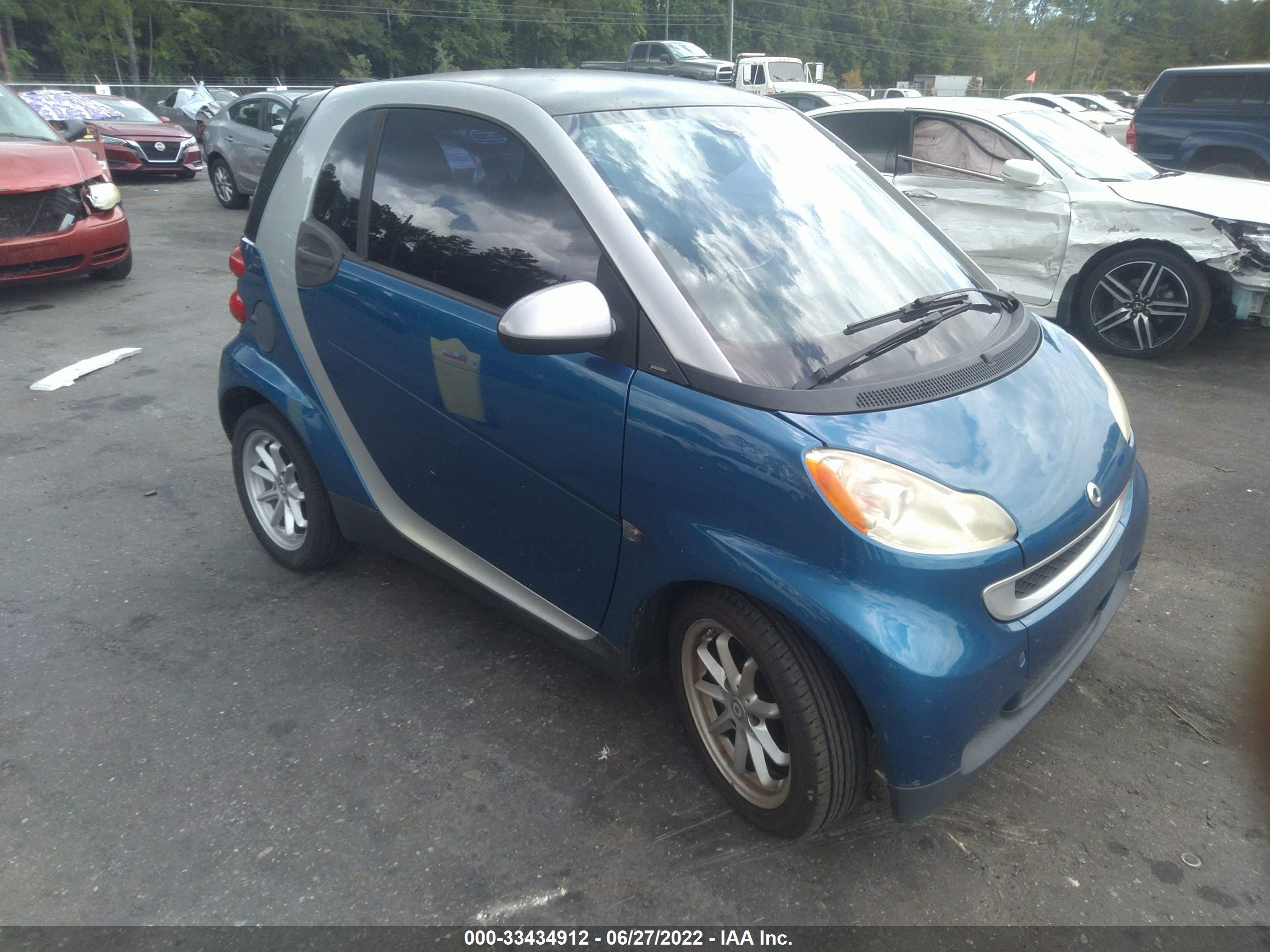 SMART FORTWO 2008 wmeej31x78k206997