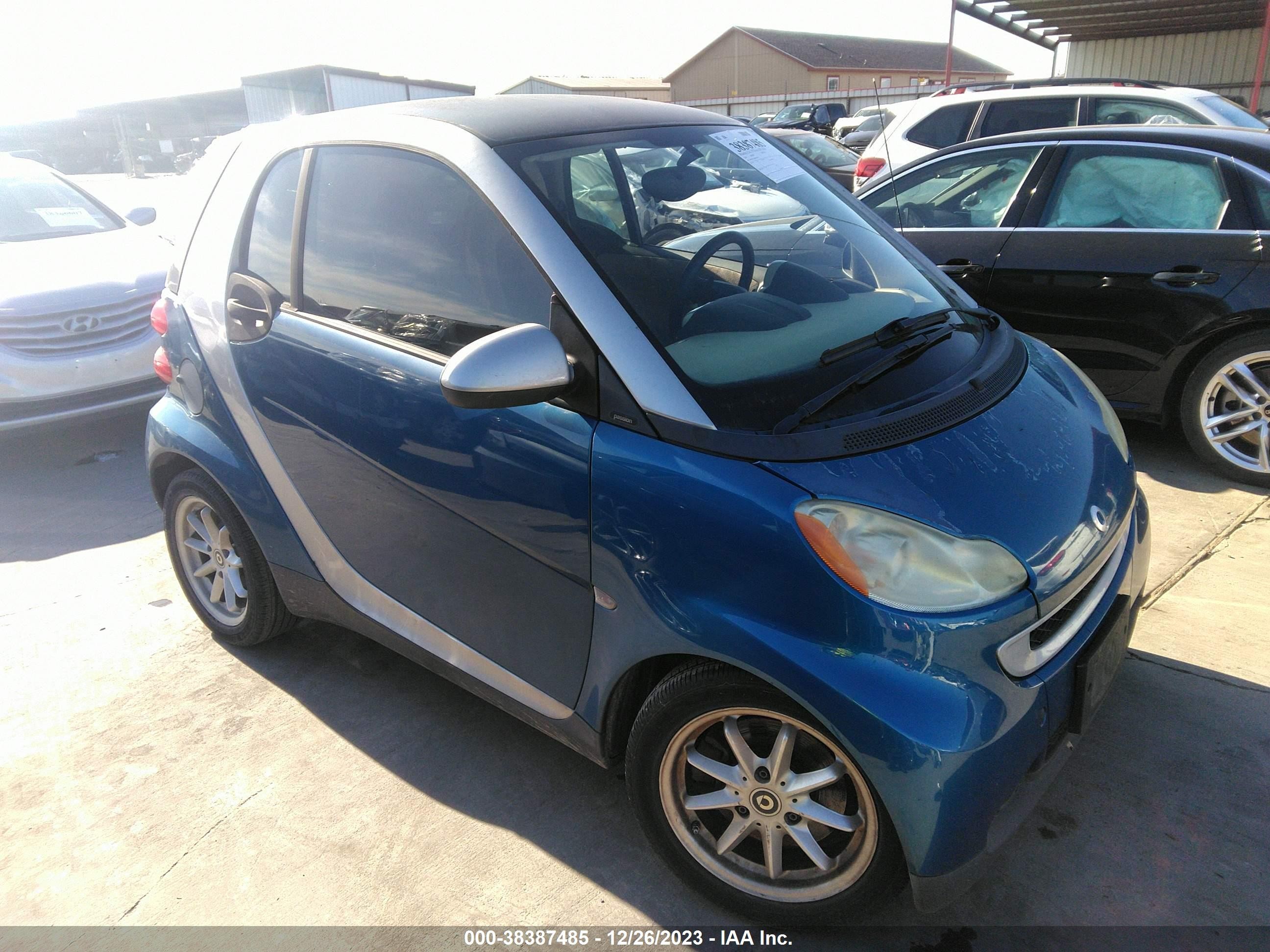 SMART FORTWO 2008 wmeej31x88k146762