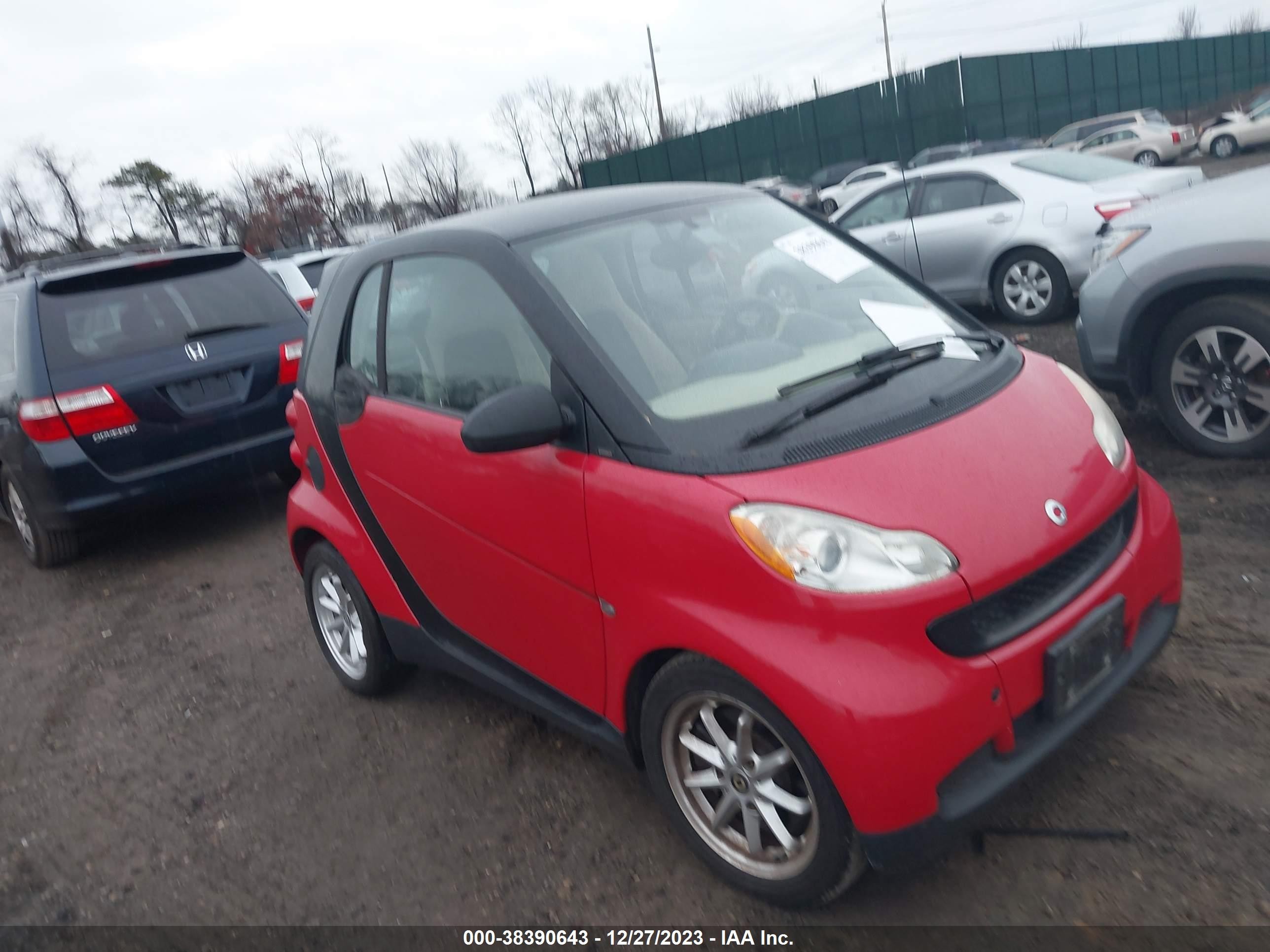 SMART FORTWO 2009 wmeej31x89k276767