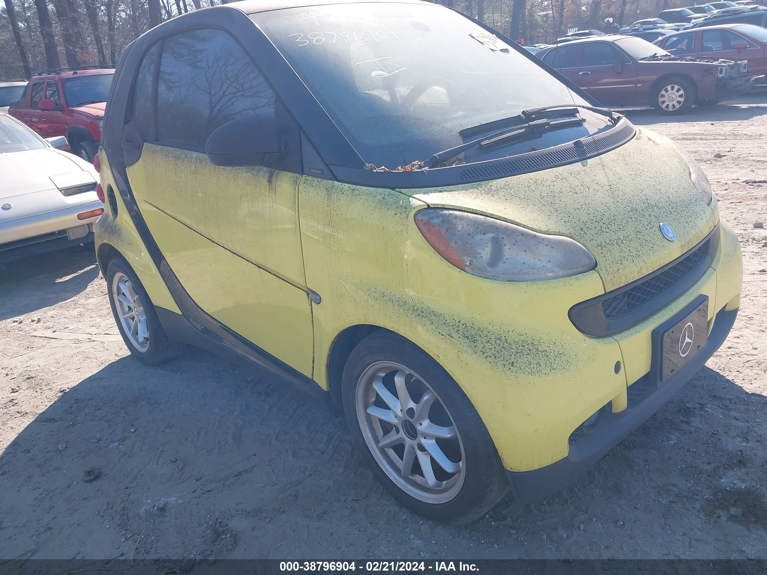 SMART FORTWO 2008 wmeej31xx8k197969