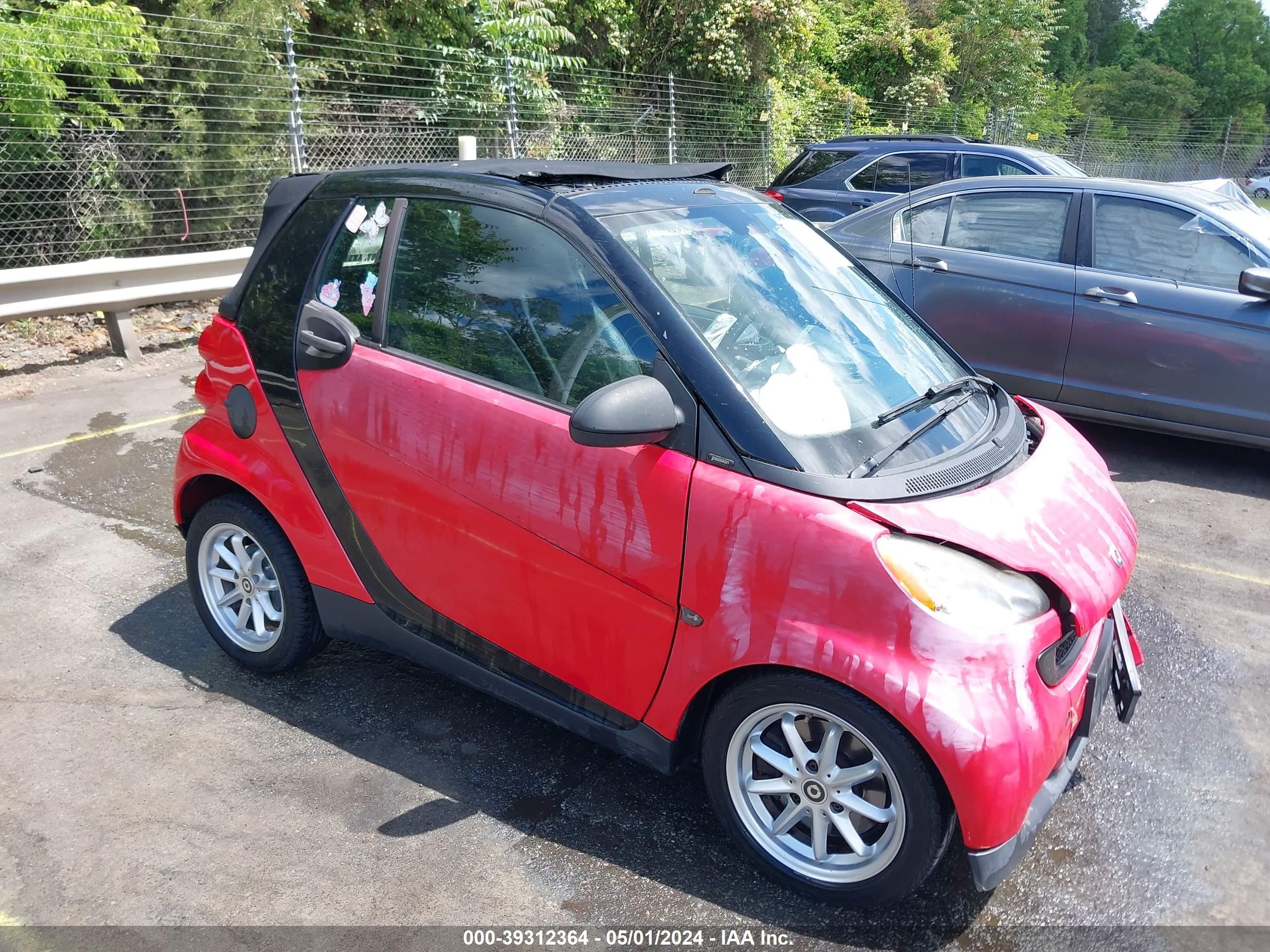 SMART FORTWO 2009 wmeek31x59k261575