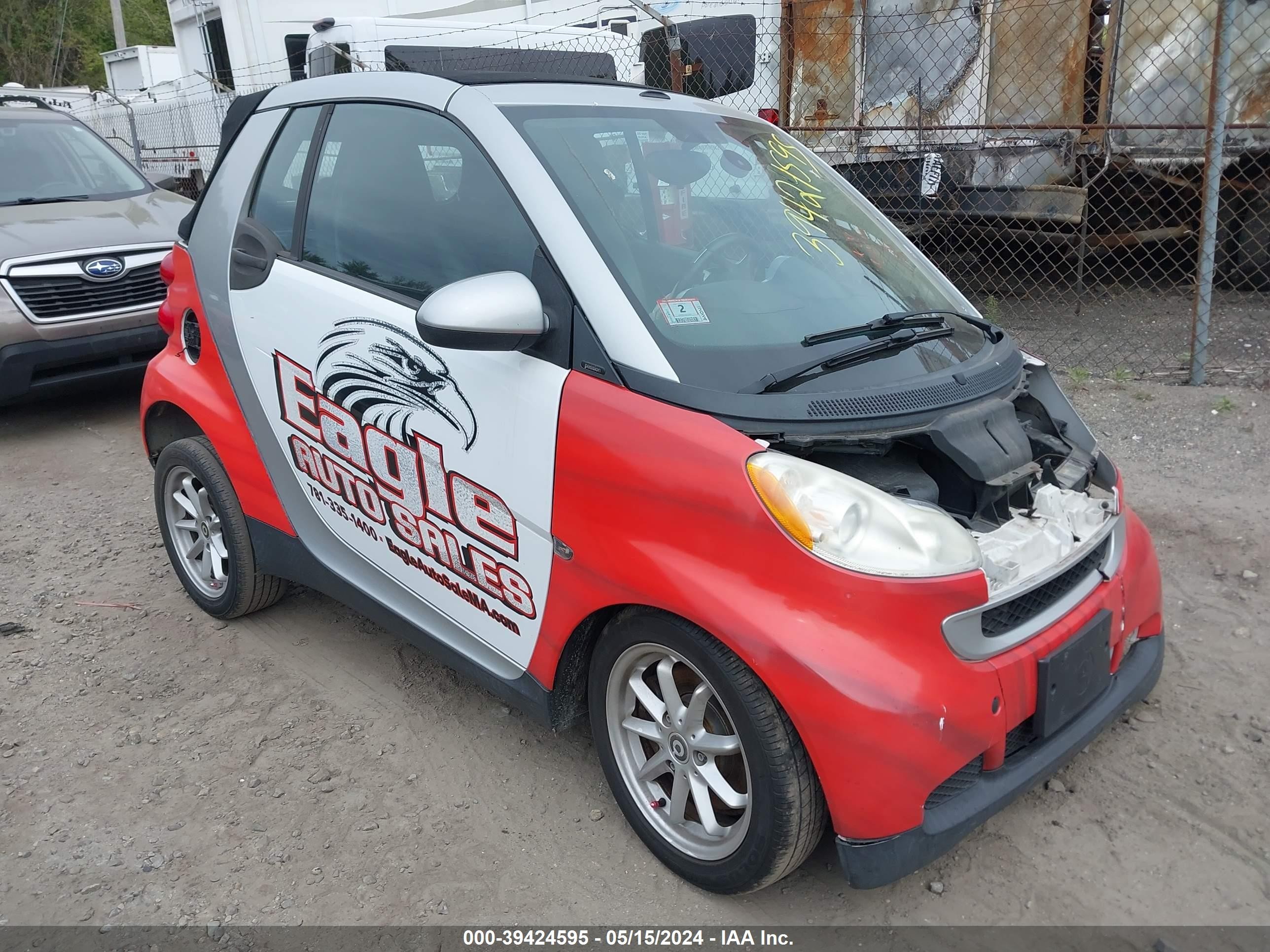 SMART FORTWO 2008 wmeek31x78k179958