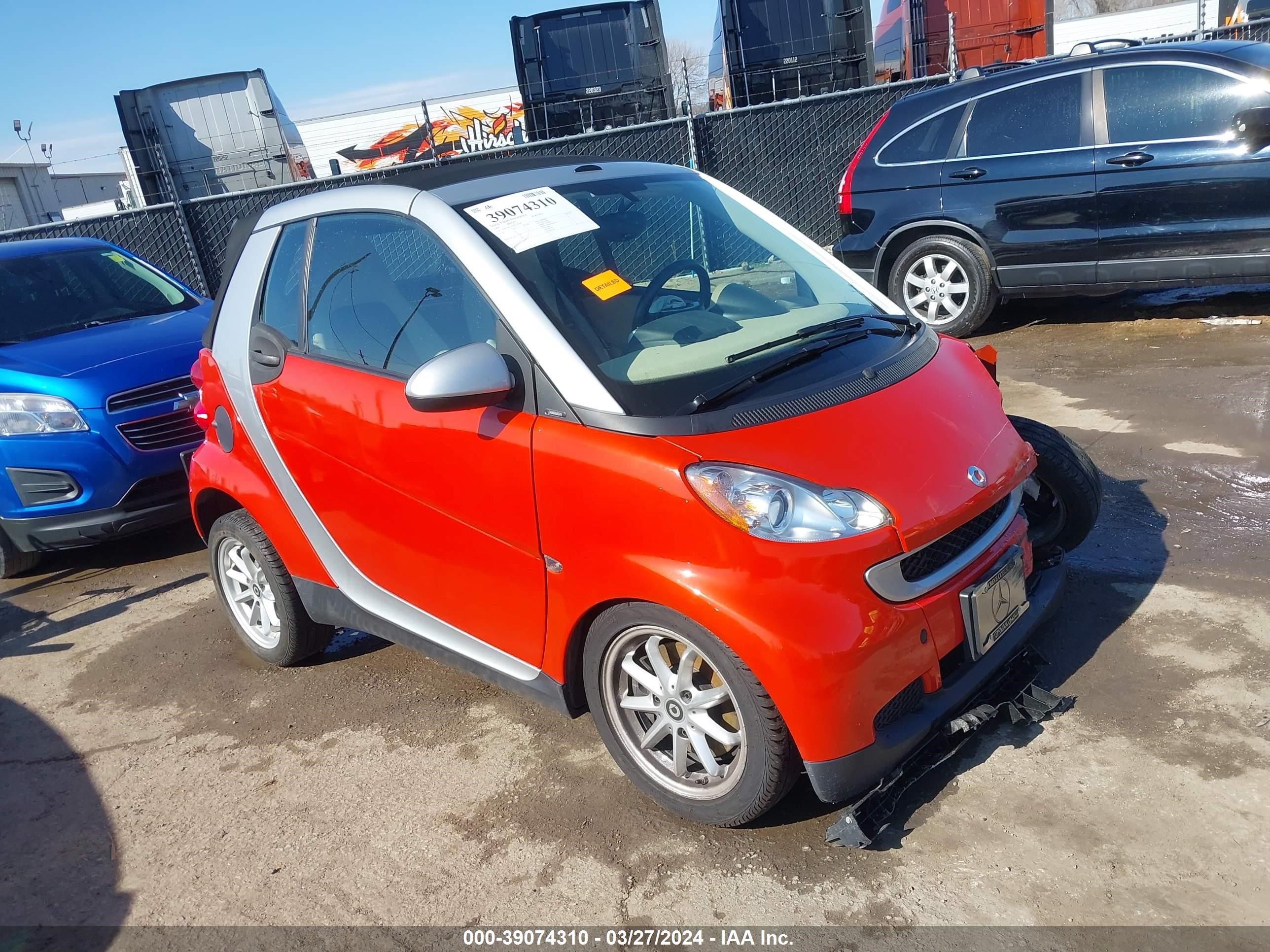 SMART FORTWO 2008 wmeek31x88k196509