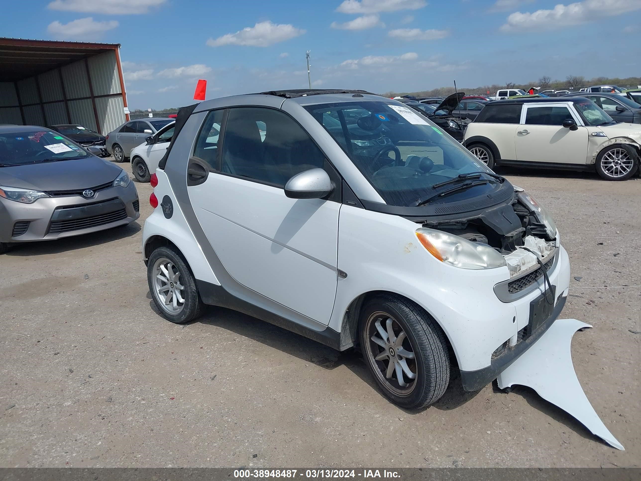 SMART FORTWO 2009 wmeek31x89k230143