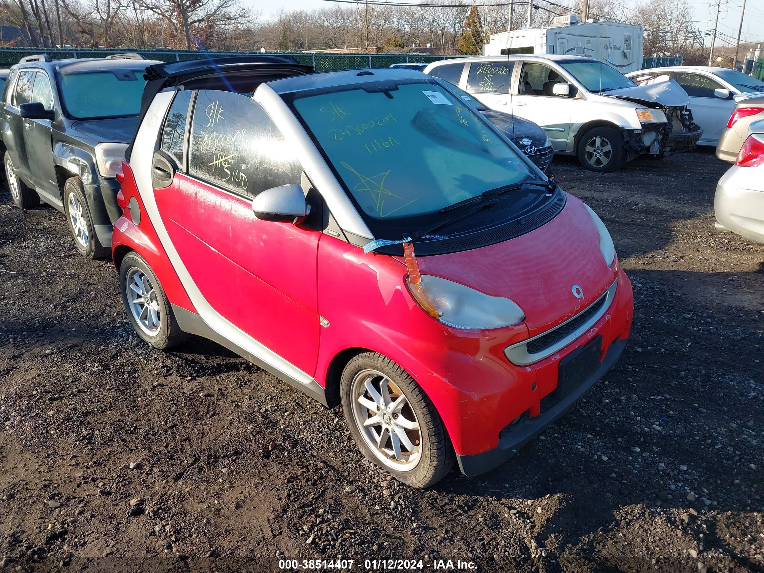 SMART FORTWO 2009 wmeek31x99k240745