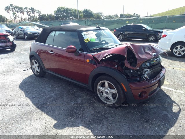 MINI COOPER CONVERTIBLE 2010 wmwmr3c52atu98232