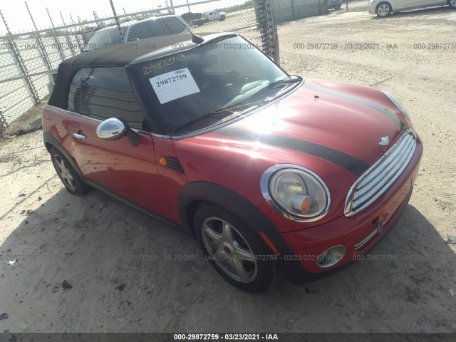 MINI COOPER CONVERTIBLE 2010 wmwmr3c55atu97589