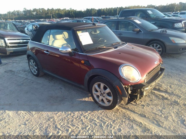 MINI COOPER CONVERTIBLE 2010 wmwmr3c58atz19628