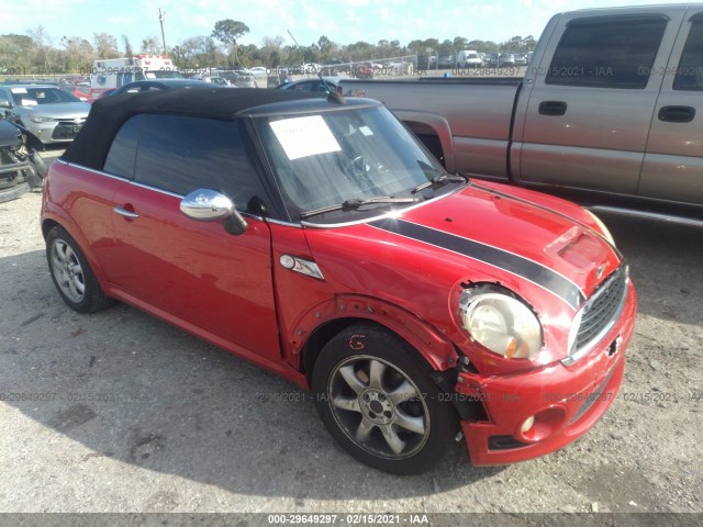 MINI COOPER CONVERTIBLE 2010 wmwms3c54atz85145