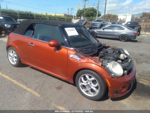 MINI COOPER CONVERTIBLE 2011 wmwzn3c58btz89309